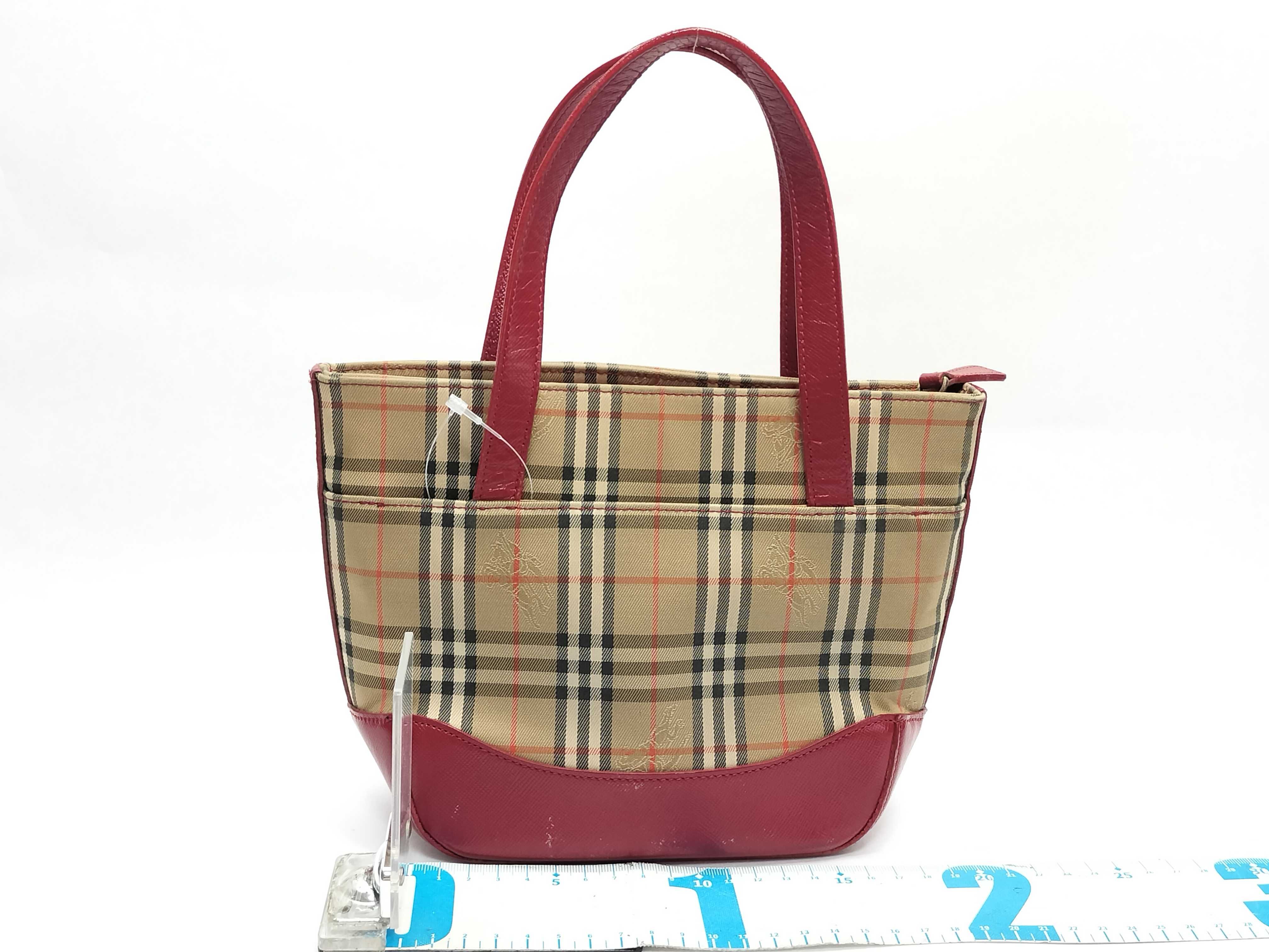 Nova Check Canvas x Leather Mini Tote Handbag — view 2