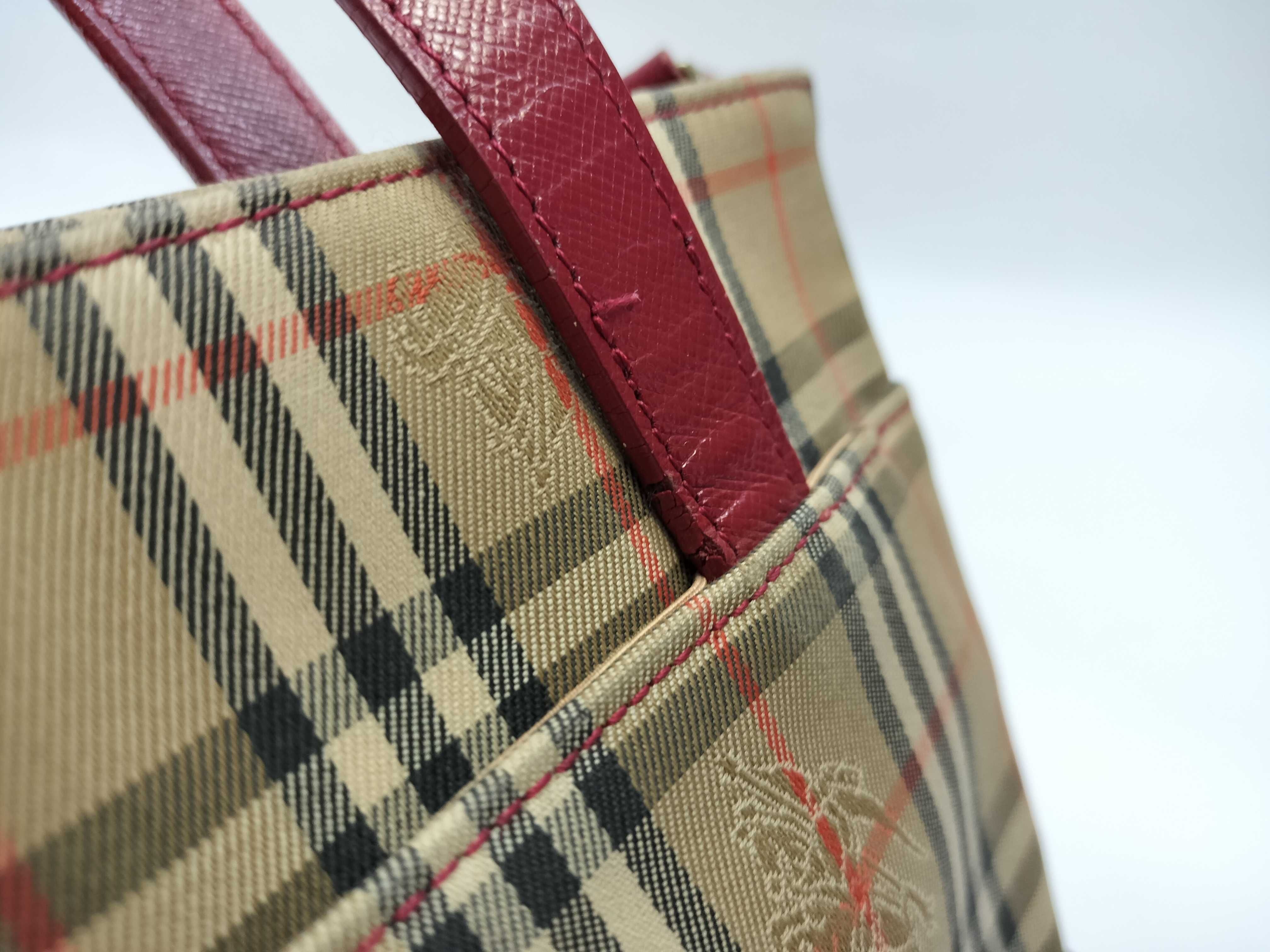 Nova Check Canvas x Leather Mini Tote Handbag — view 7