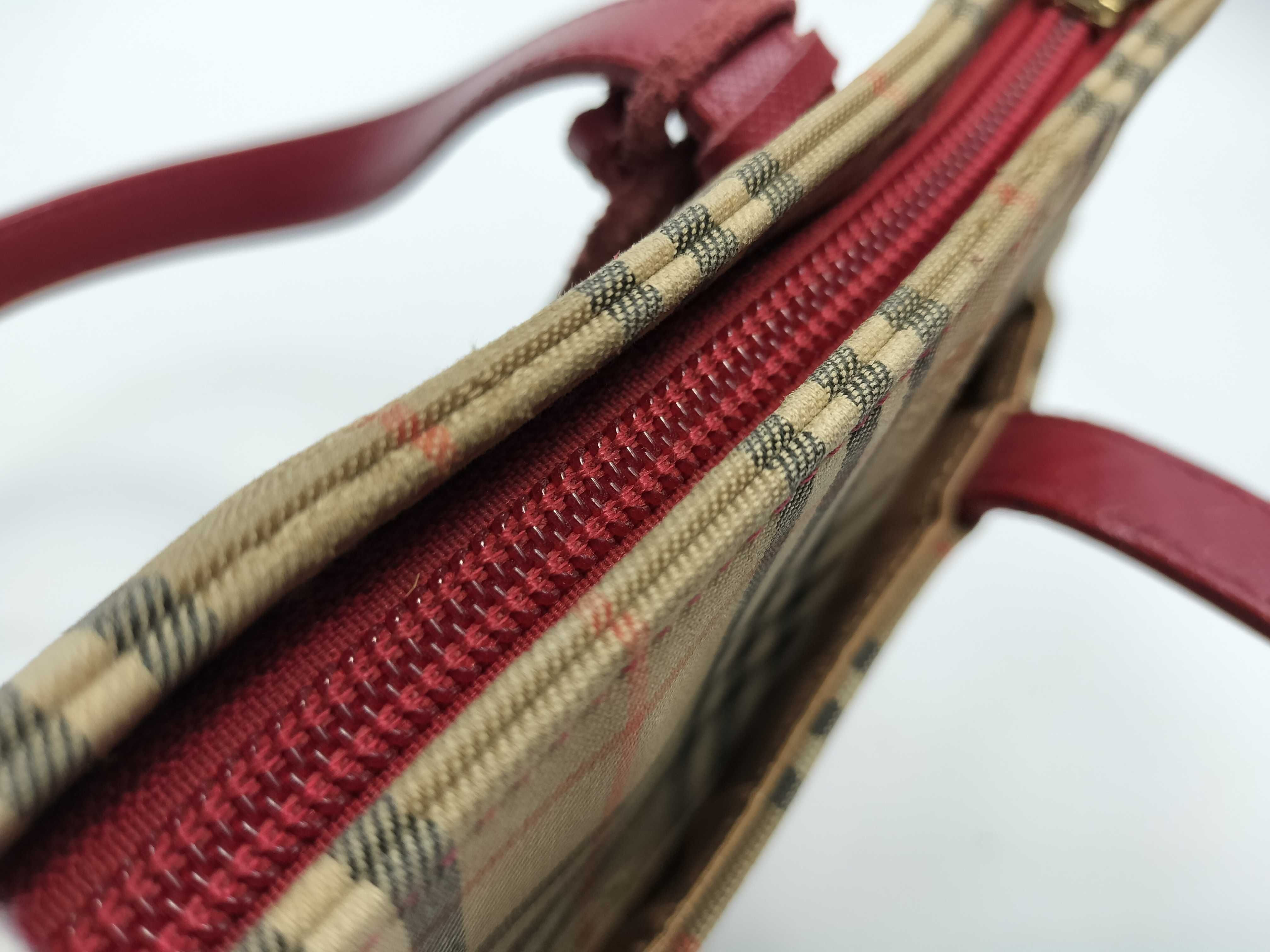 Nova Check Canvas x Leather Mini Tote Handbag — view 8