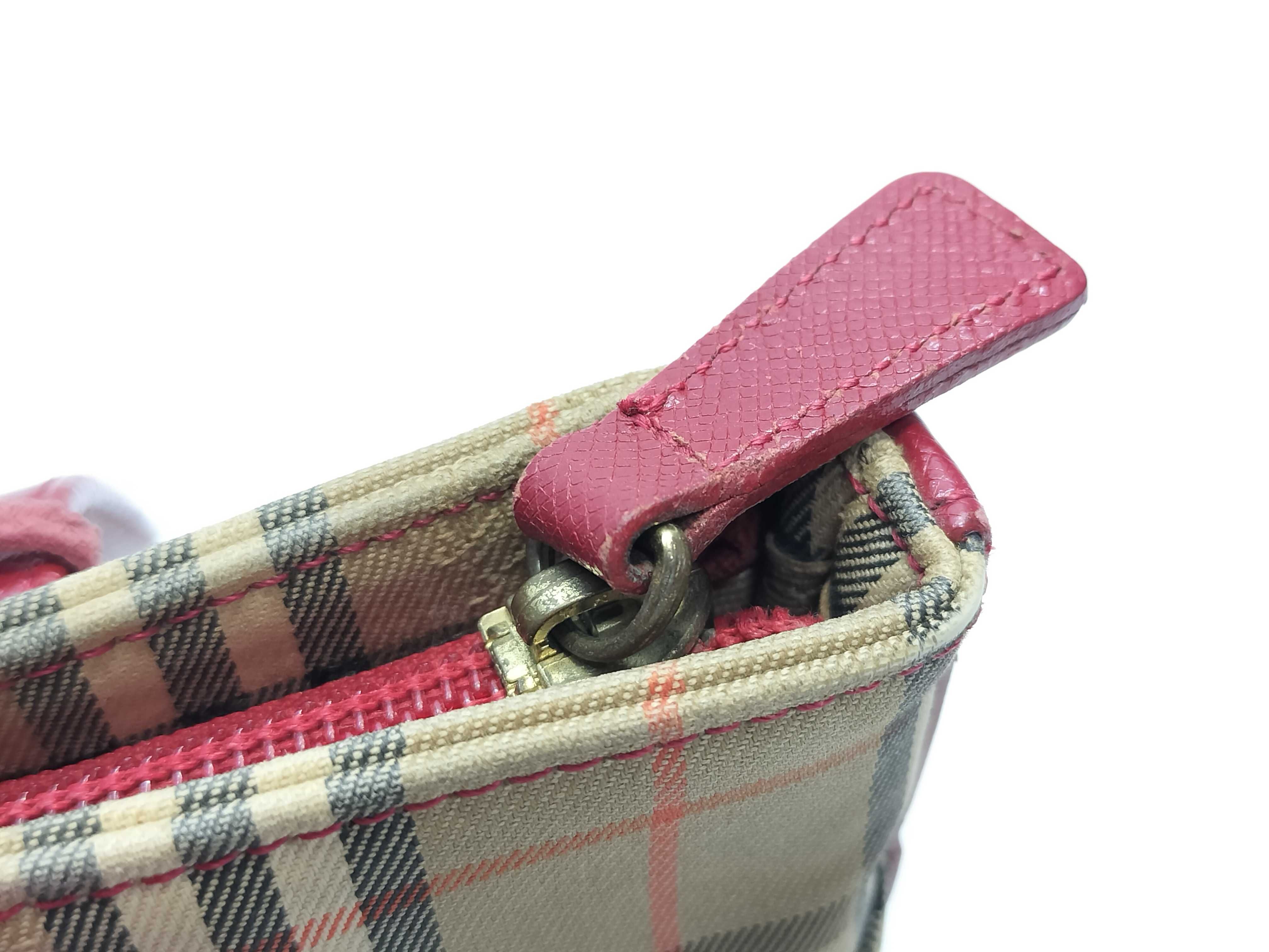 Nova Check Canvas x Leather Mini Tote Handbag — view 9