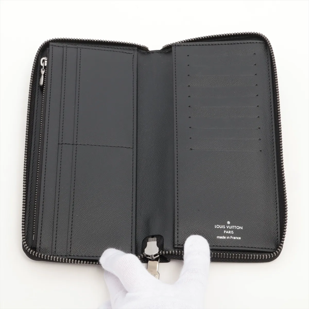 Monogram Eclipse Zippy Wallet Vertical M62295 Black Round Zip Wallet (RFID detected) — view 3