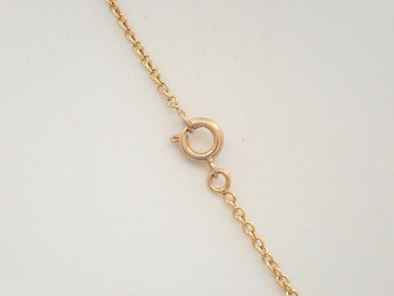 Trinoff necklace with rhinestones, chain approximately 48cm long. — view 2