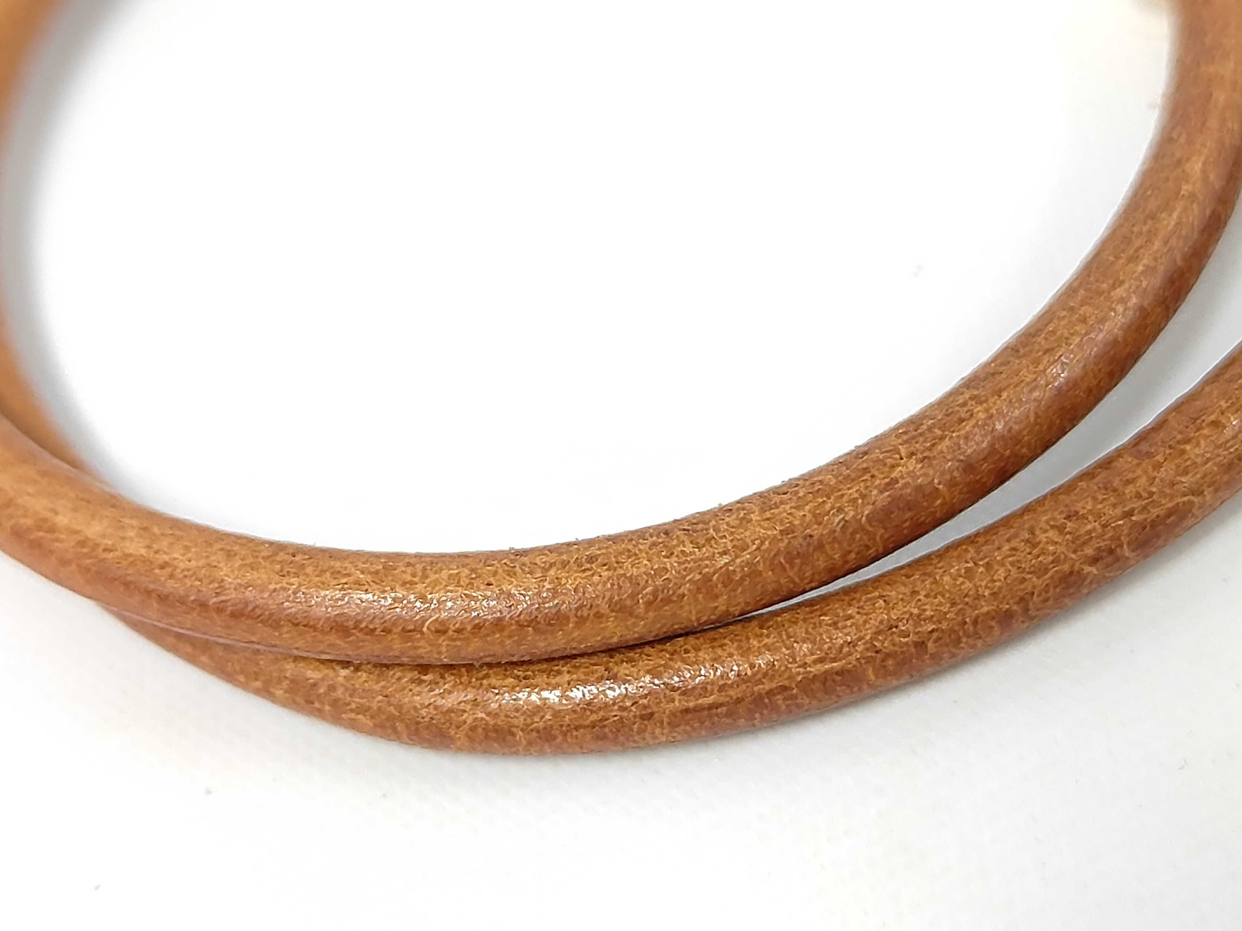 Jumbo Leather Gold Bracelet Choker Bracelet/Bangle — view 8