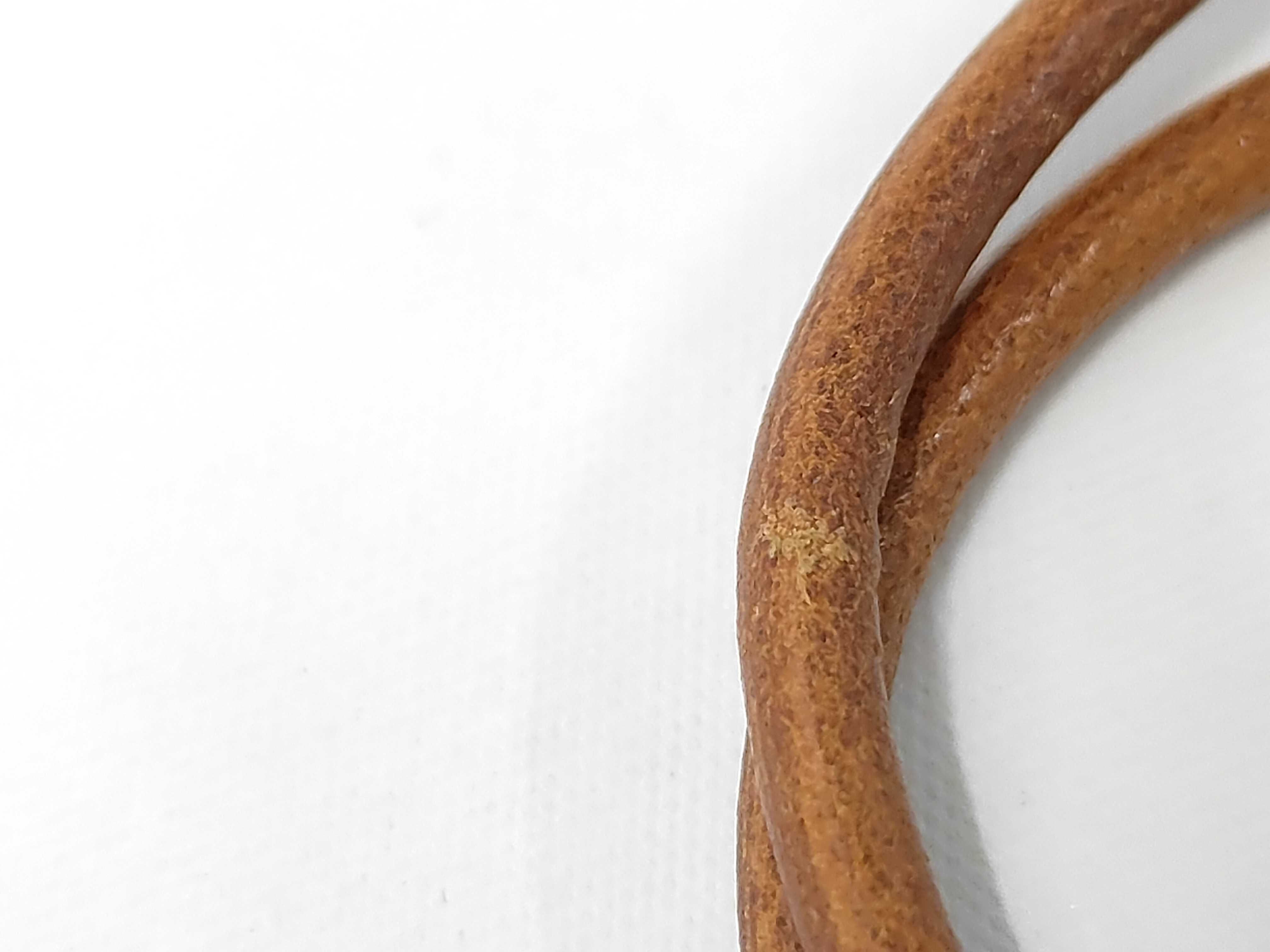 Jumbo Leather Gold Bracelet Choker Bracelet/Bangle — view 9