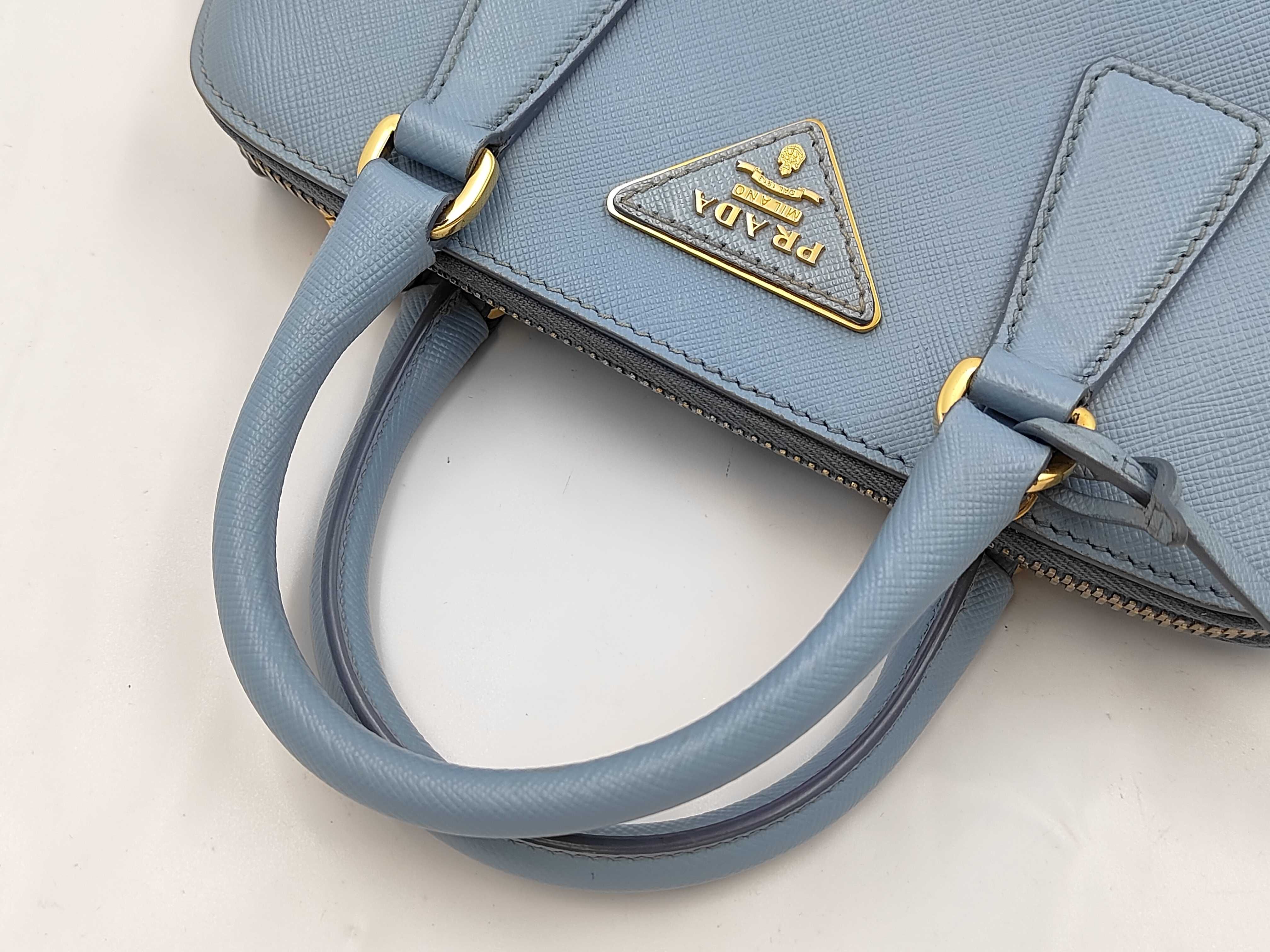 Saffiano 2-way Blue Handbag — view 3