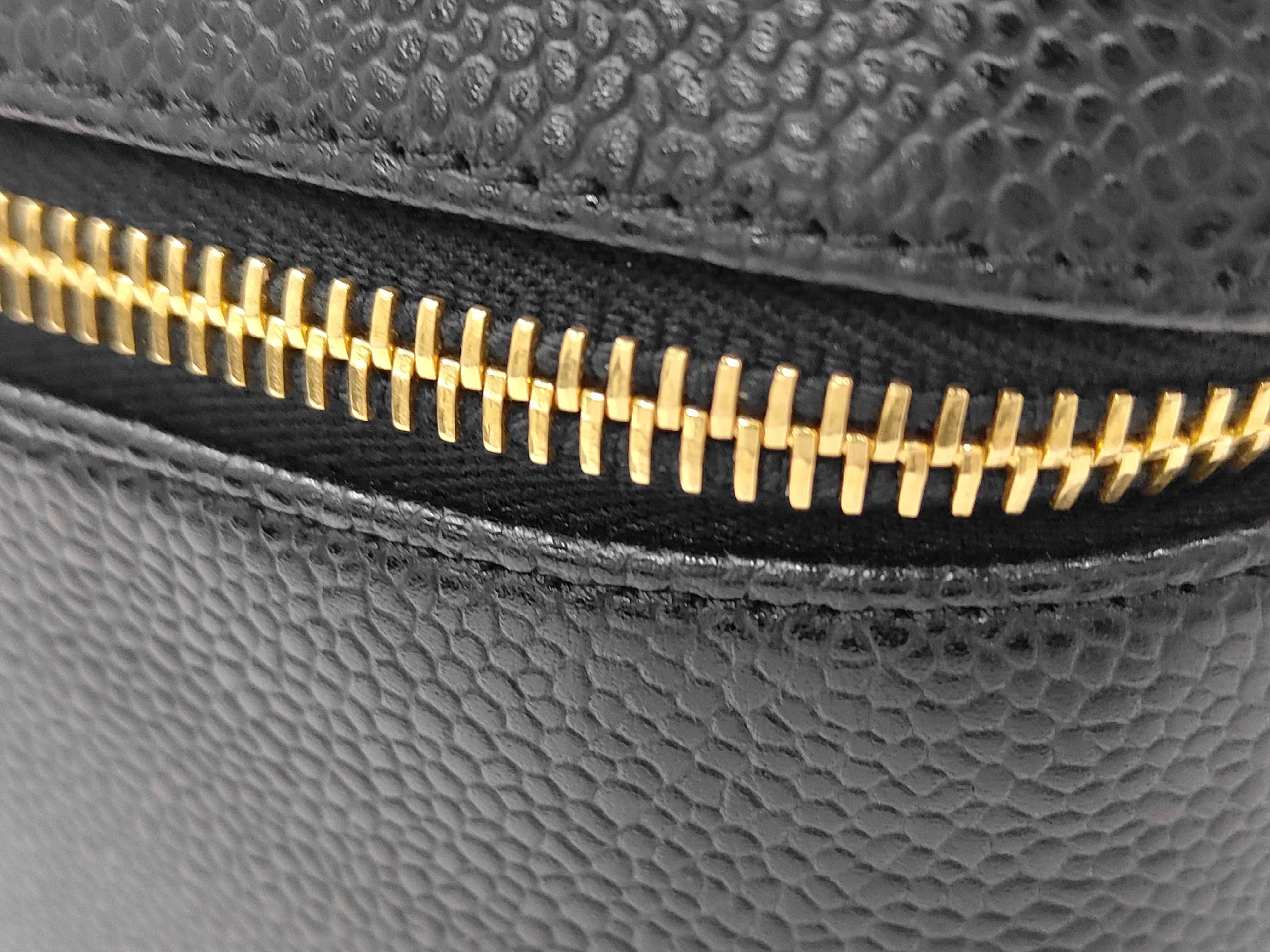 Vanity Case, Caviar Skin, Black, 62618710, with Seal and Card, Vanity Bag — view 8