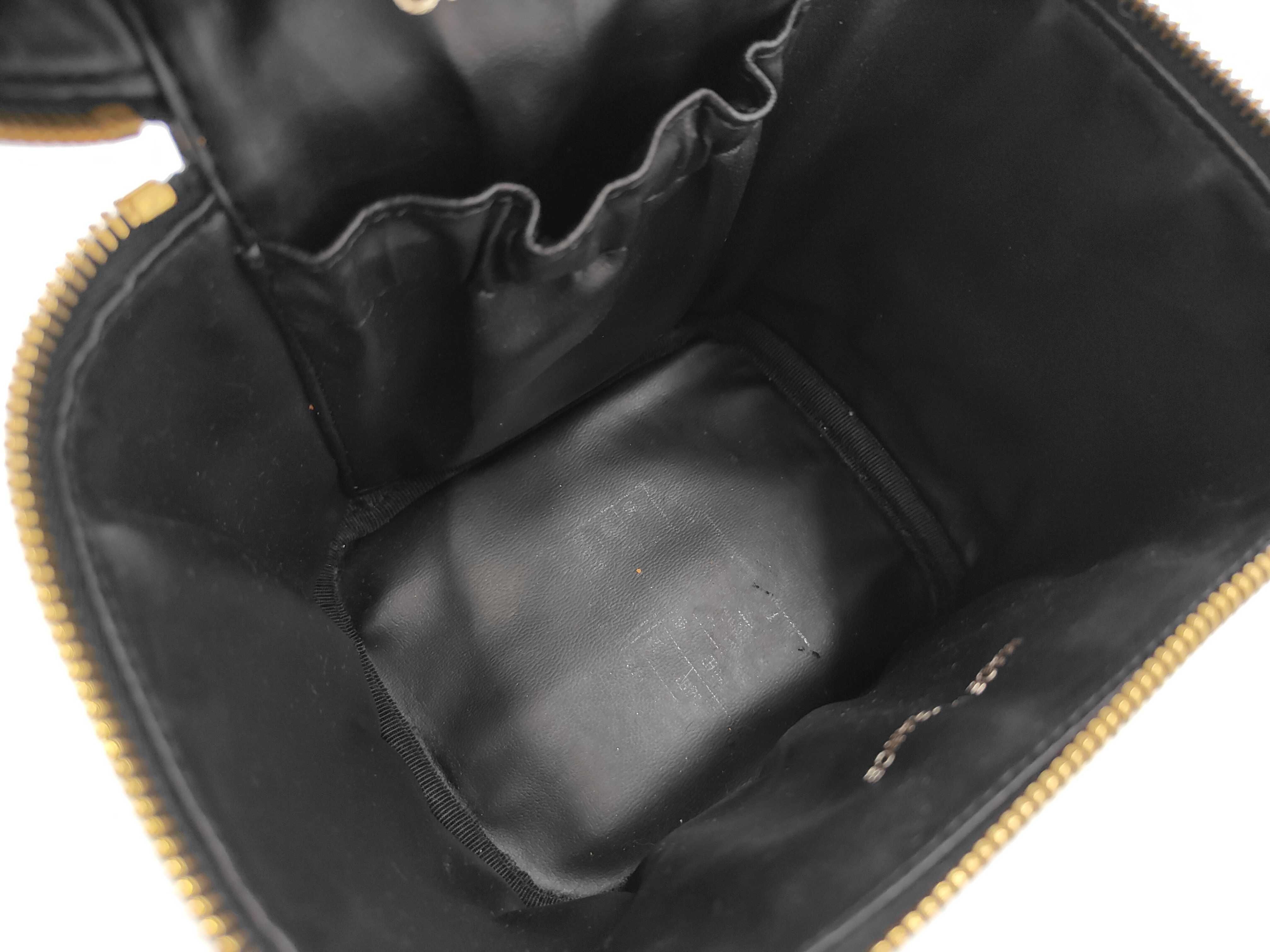 Vanity Case, Caviar Skin, Black, 62618710, with Seal and Card, Vanity Bag — view 9