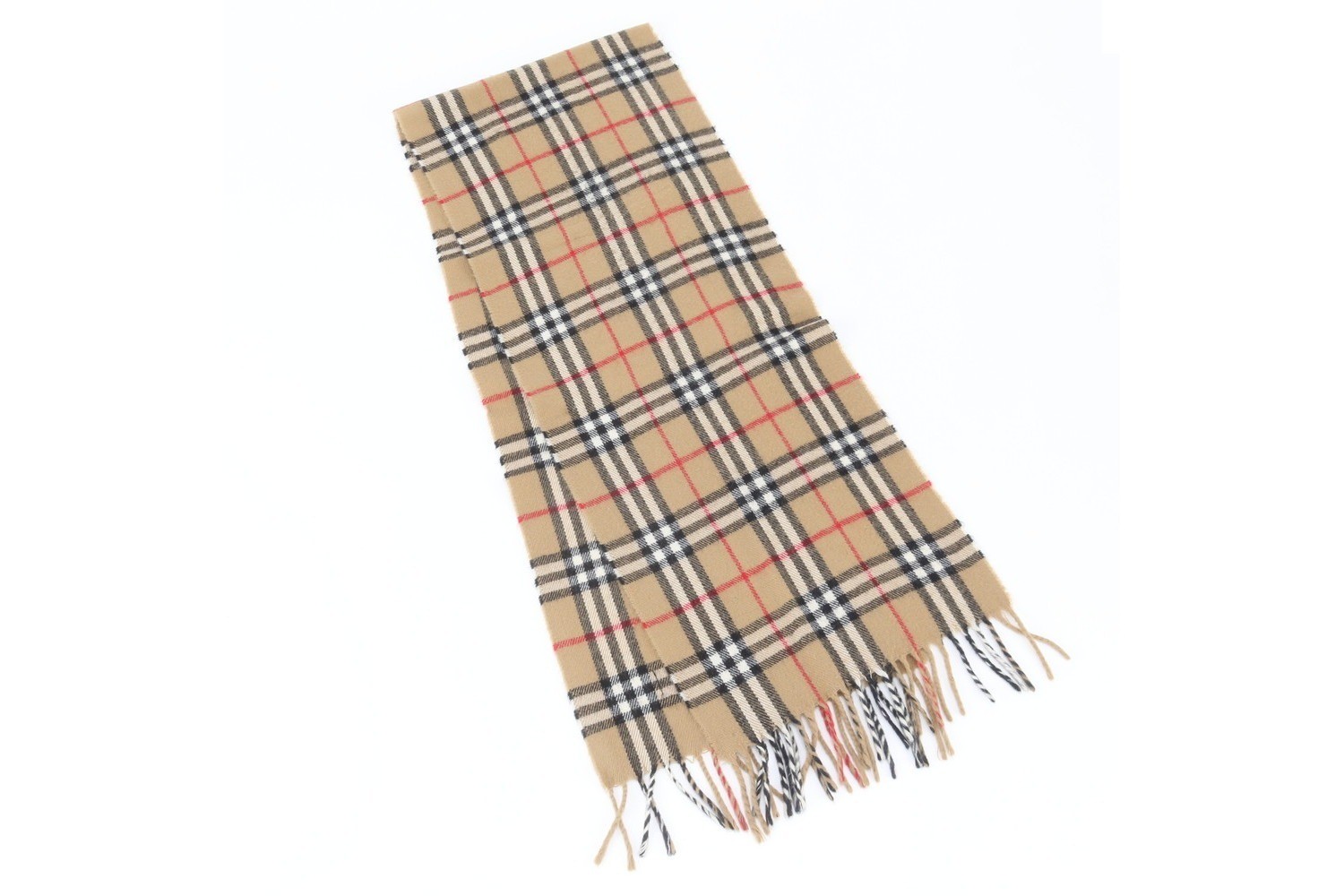 Nova Check scarf with tags attached. — view 2