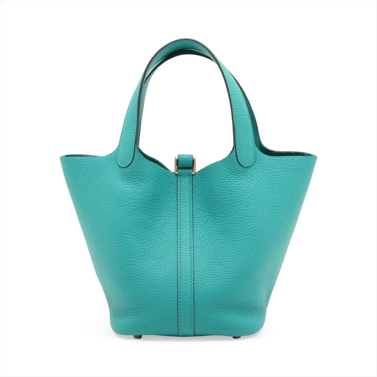 Picotin Lock 18 PM, Taurillon Clemence leather, Vert Verone, gold hardware, Year: 2020 — view 2