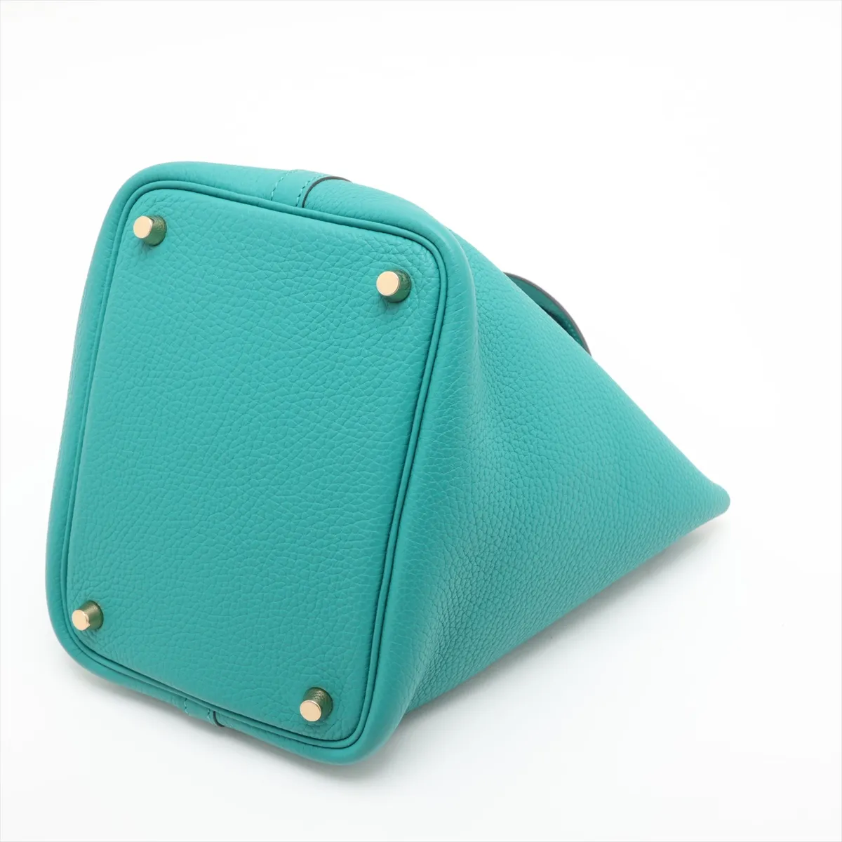 Picotin Lock 18 PM, Taurillon Clemence leather, Vert Verone, gold hardware, Year: 2020 — view 3
