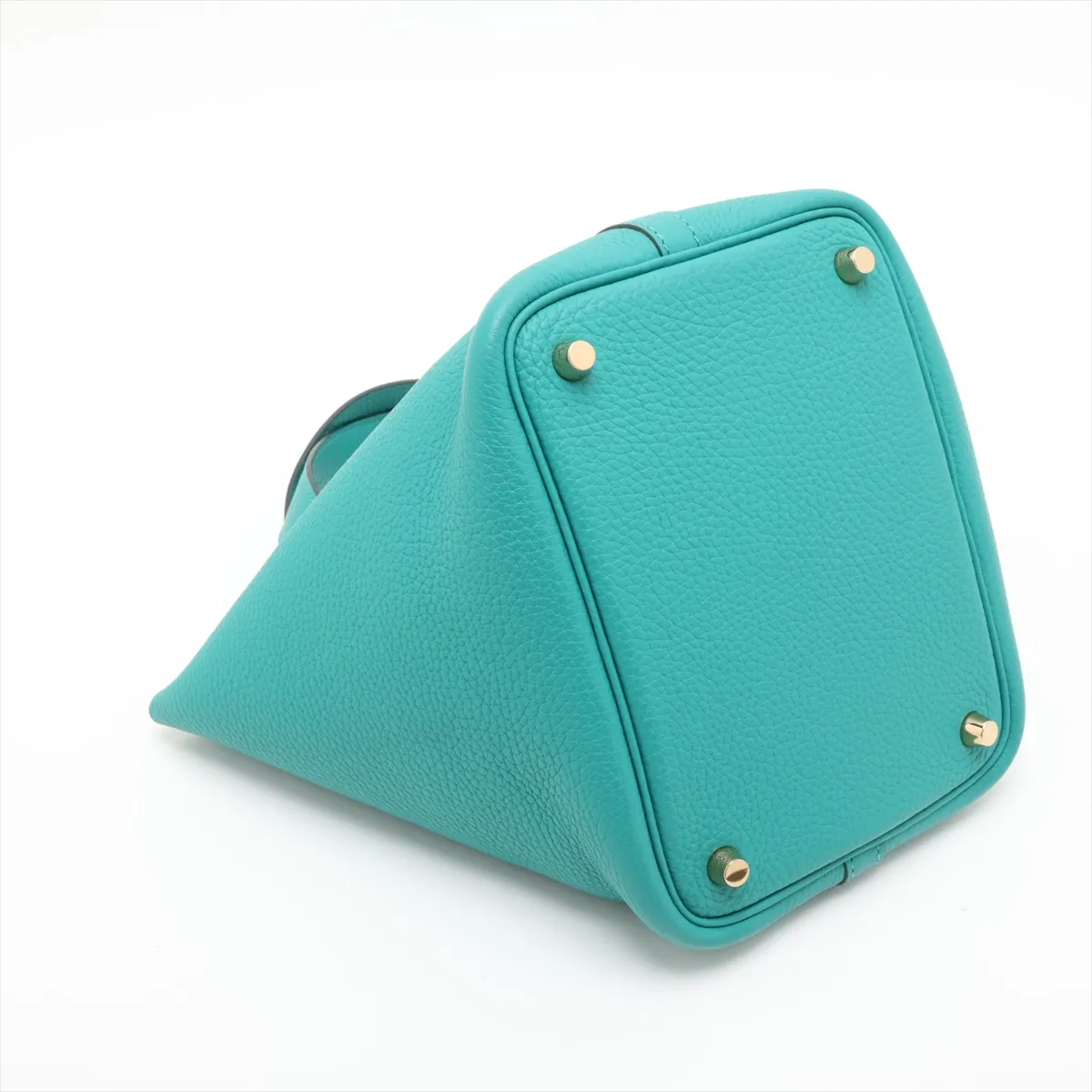 Picotin Lock 18 PM, Taurillon Clemence leather, Vert Verone, gold hardware, Year: 2020 — view 4