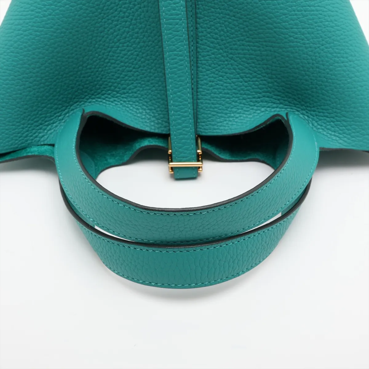 Picotin Lock 18 PM, Taurillon Clemence leather, Vert Verone, gold hardware, Year: 2020 — view 5