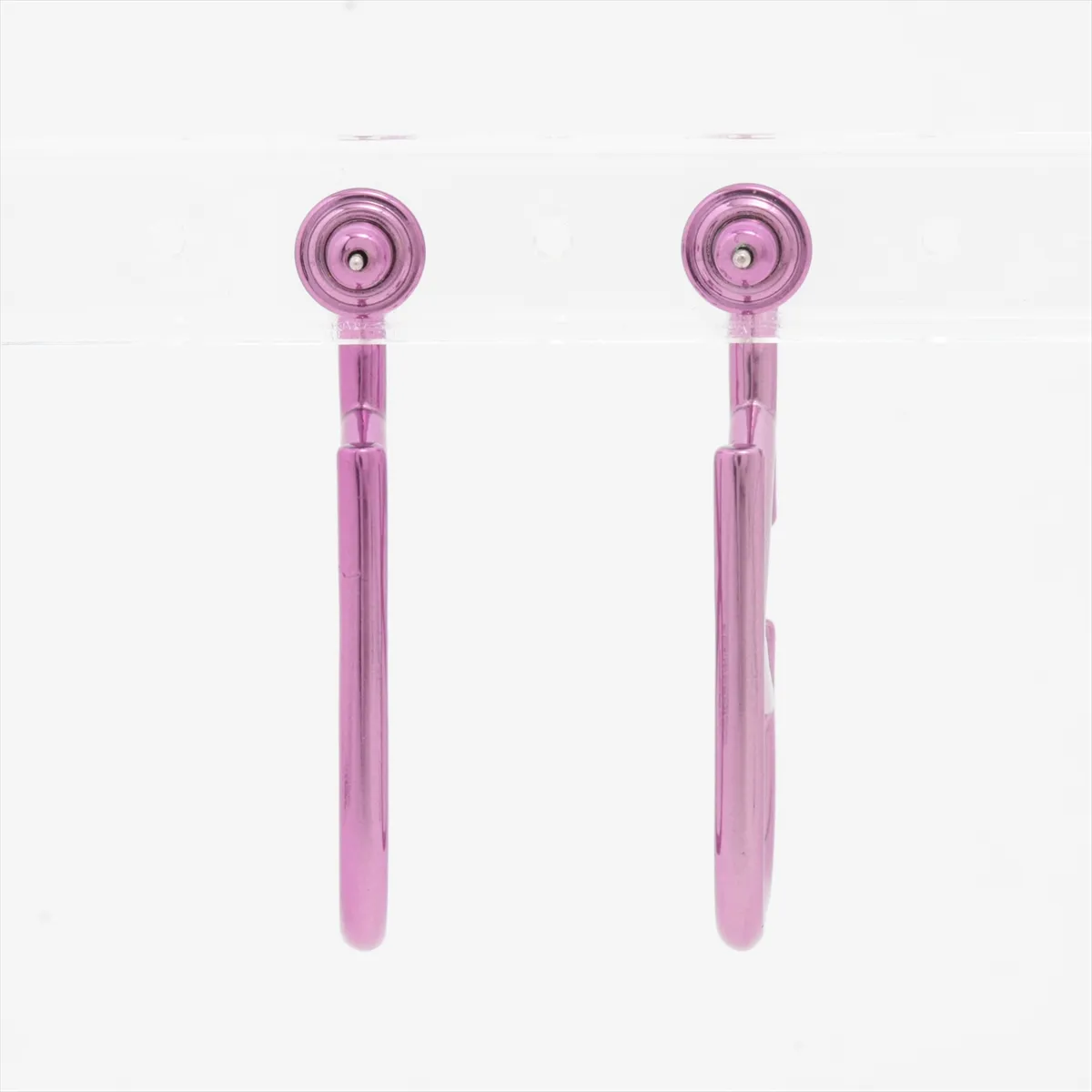 V-logo Signature Earrings (Pair) GP Purple - — view 3