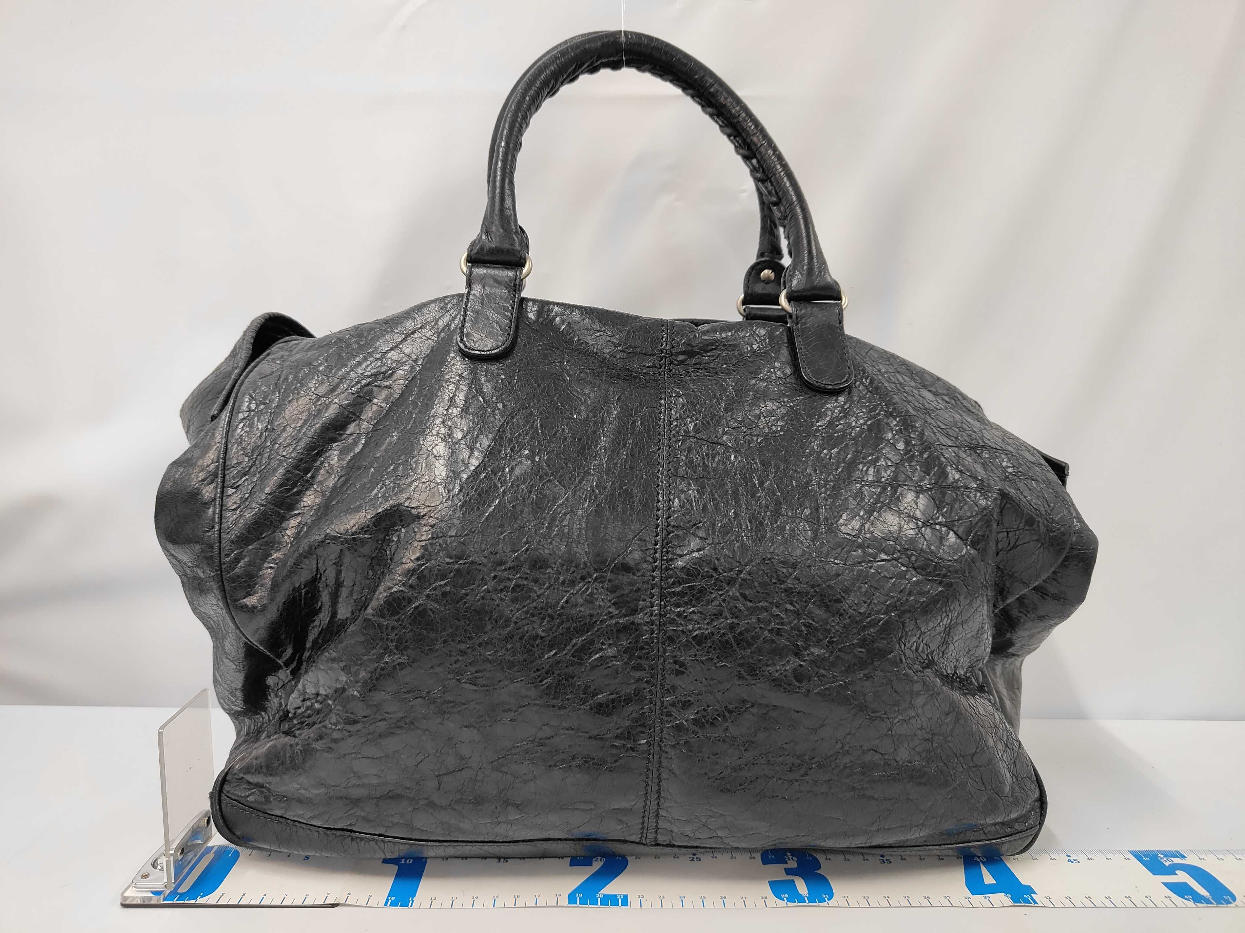 City Black Classic Bridge 213046 Leather Boston Bag — view 2