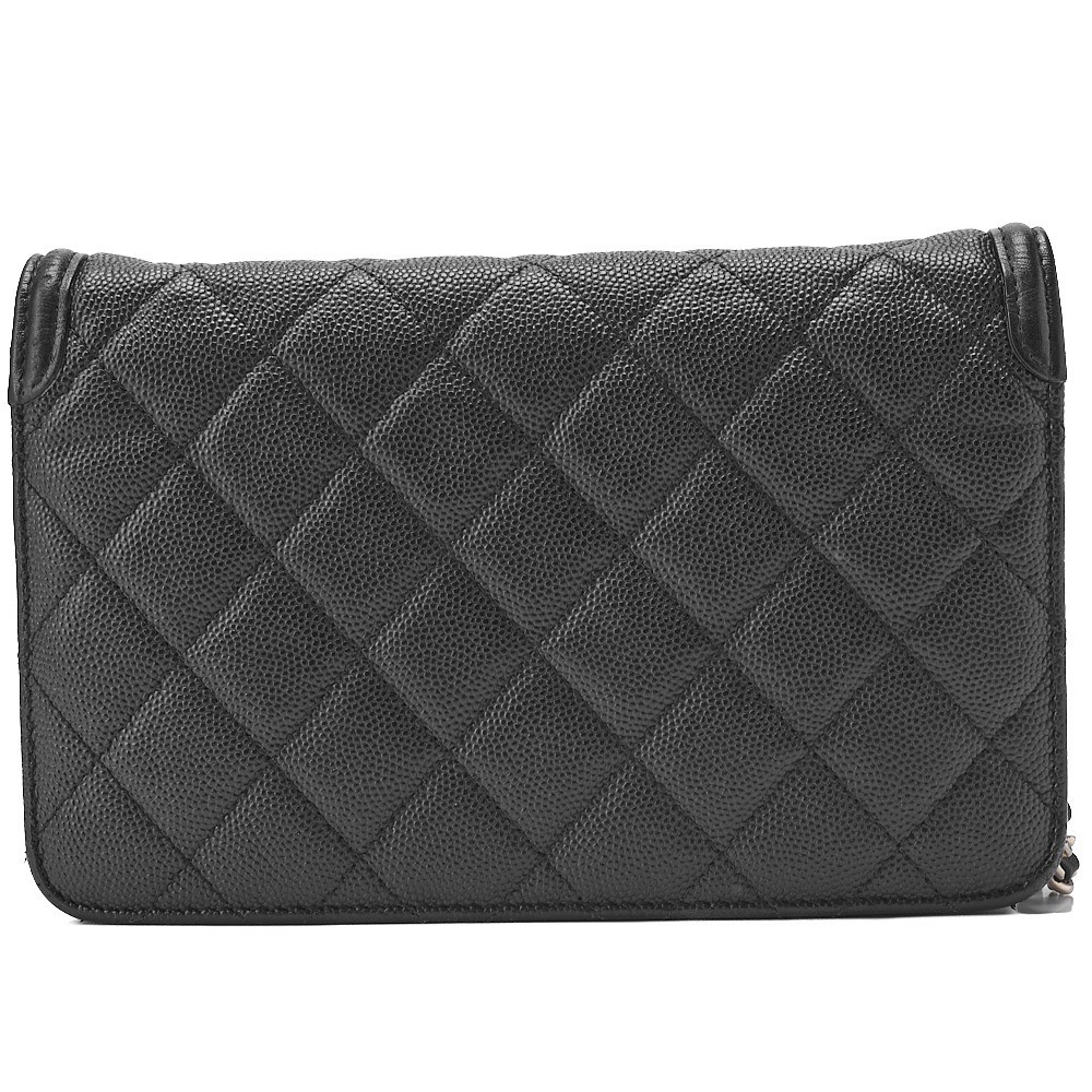 Caviar Skin CC Filigree Matelassé Chain Wallet — view 2