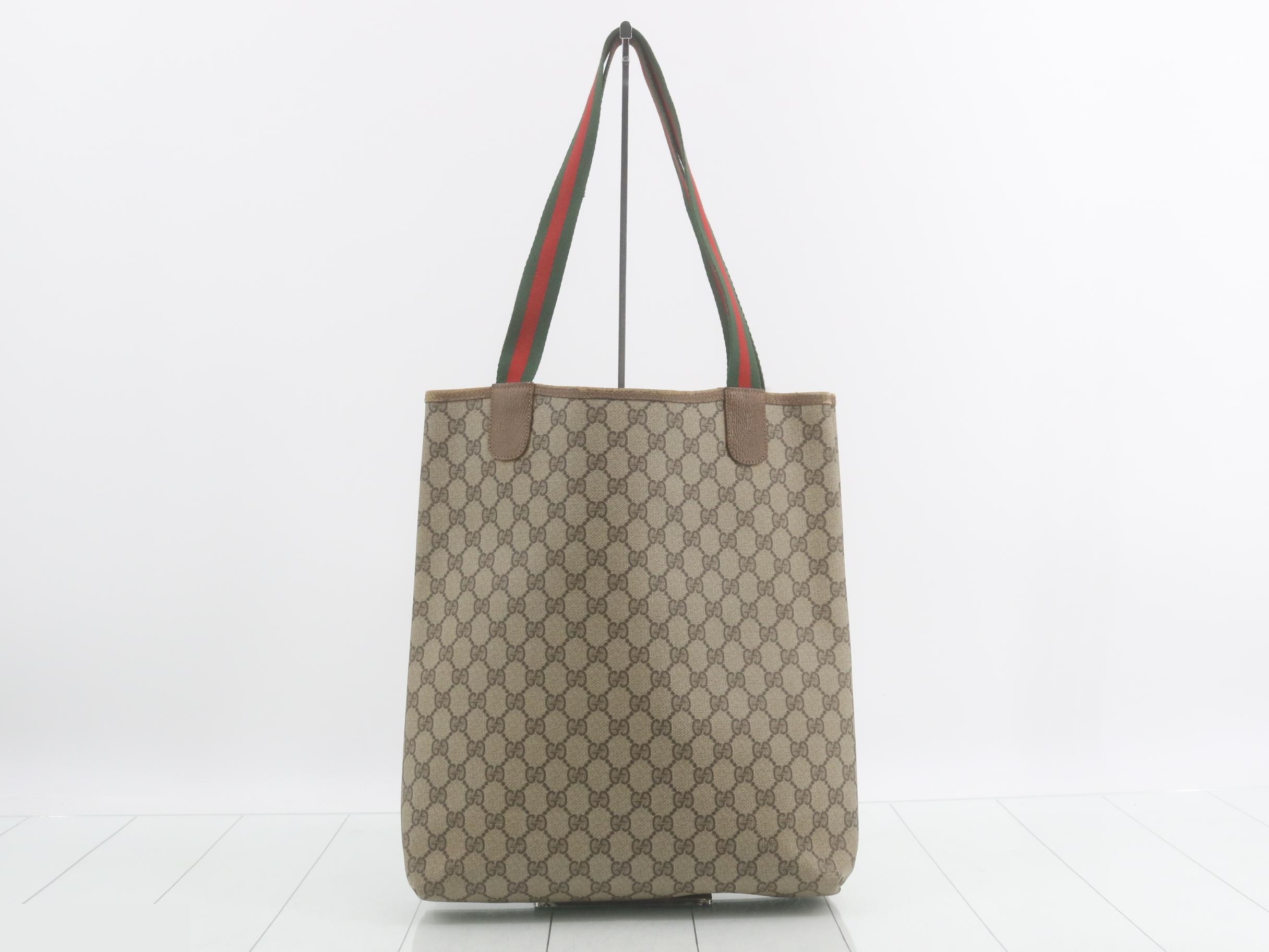 GG Supreme Tote Bag, Sherry, Beige — view 2