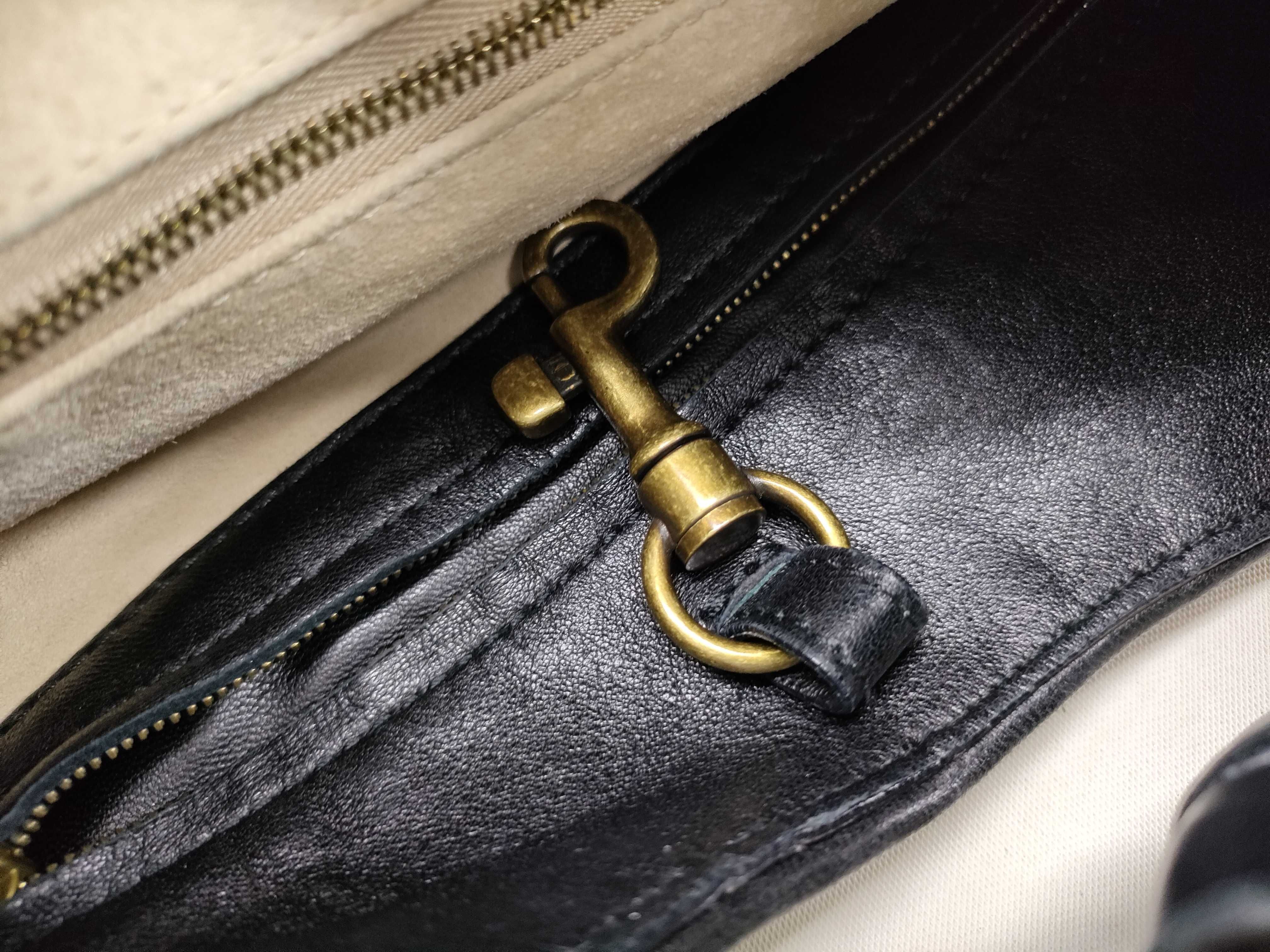 Intrecciato Leather Shoulder Bag, Black, 179197 — view 15