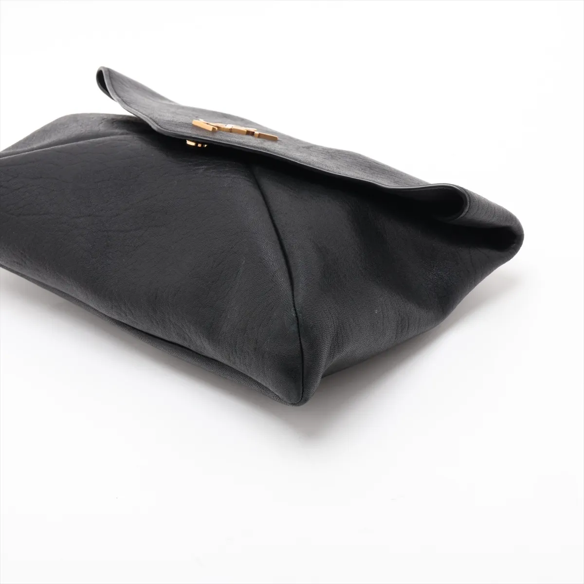 Cassandra 769307 Leather Clutch Bag, Black — view 3