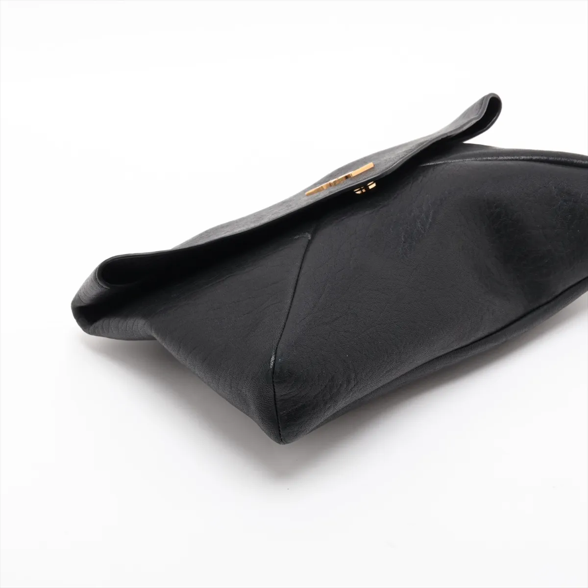 Cassandra 769307 Leather Clutch Bag, Black — view 4