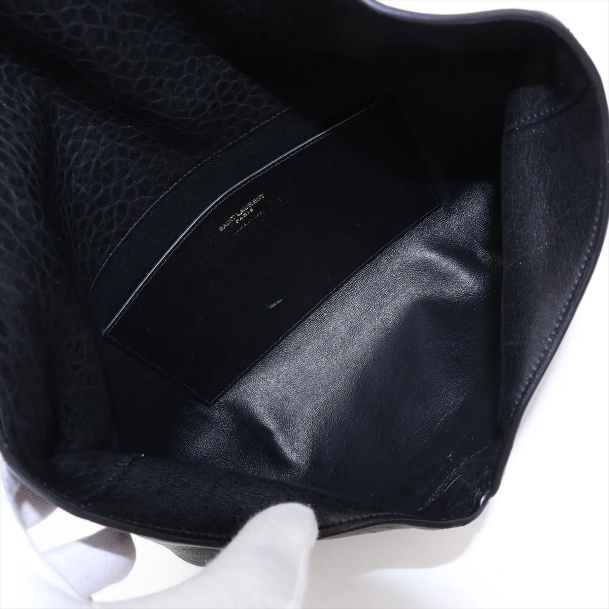 Cassandra 769307 Leather Clutch Bag, Black — view 5