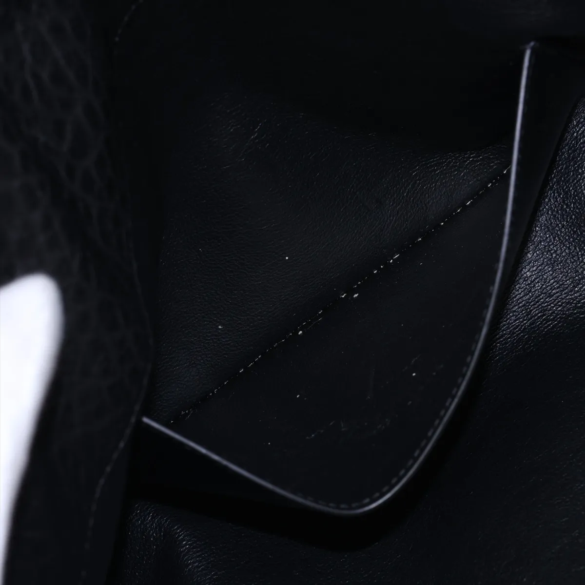 Cassandra 769307 Leather Clutch Bag, Black — view 6