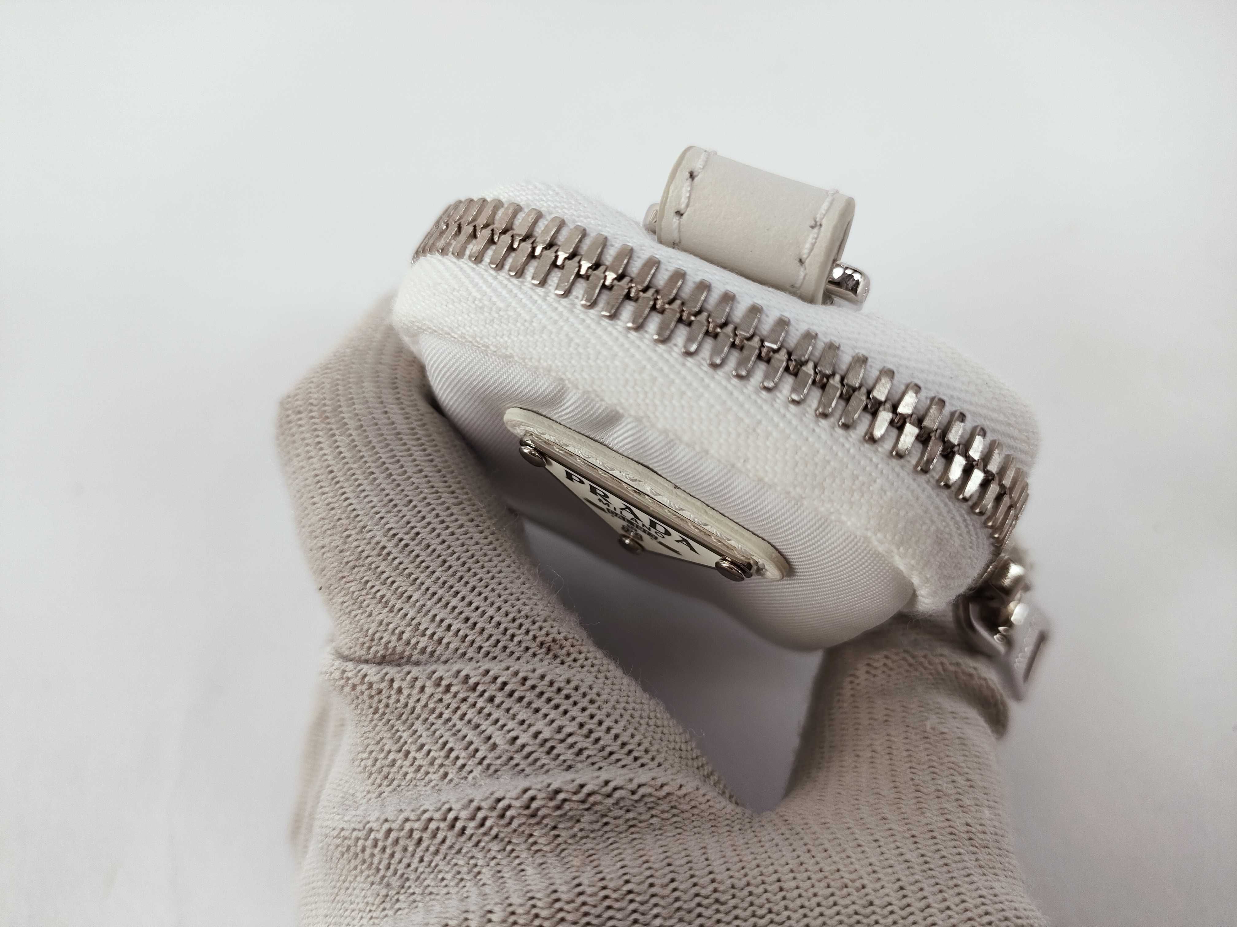Nylon Prada Coin Case White Coin Case — view 9