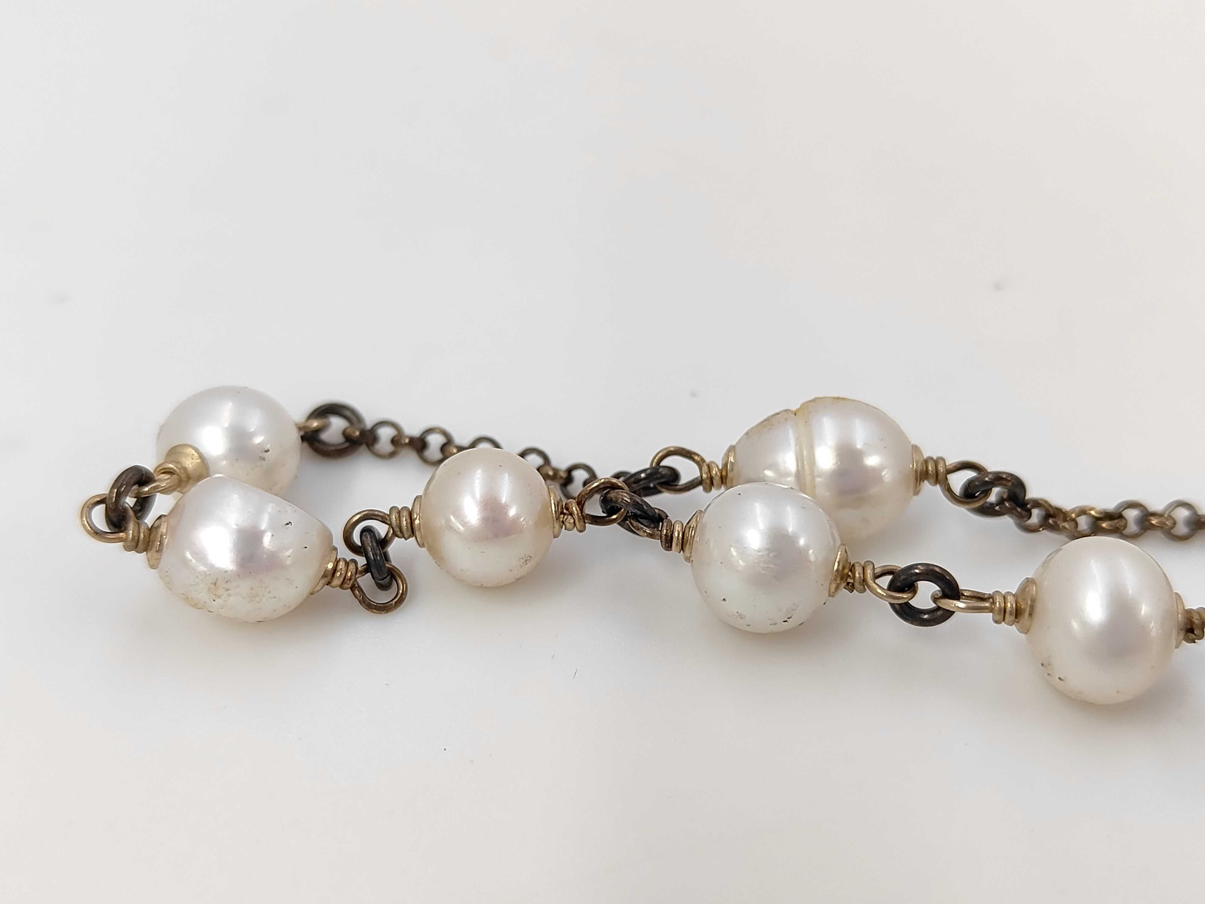 Coco Mark x Pearl Necklace, Silver, with markings, 10A Necklace — view 2