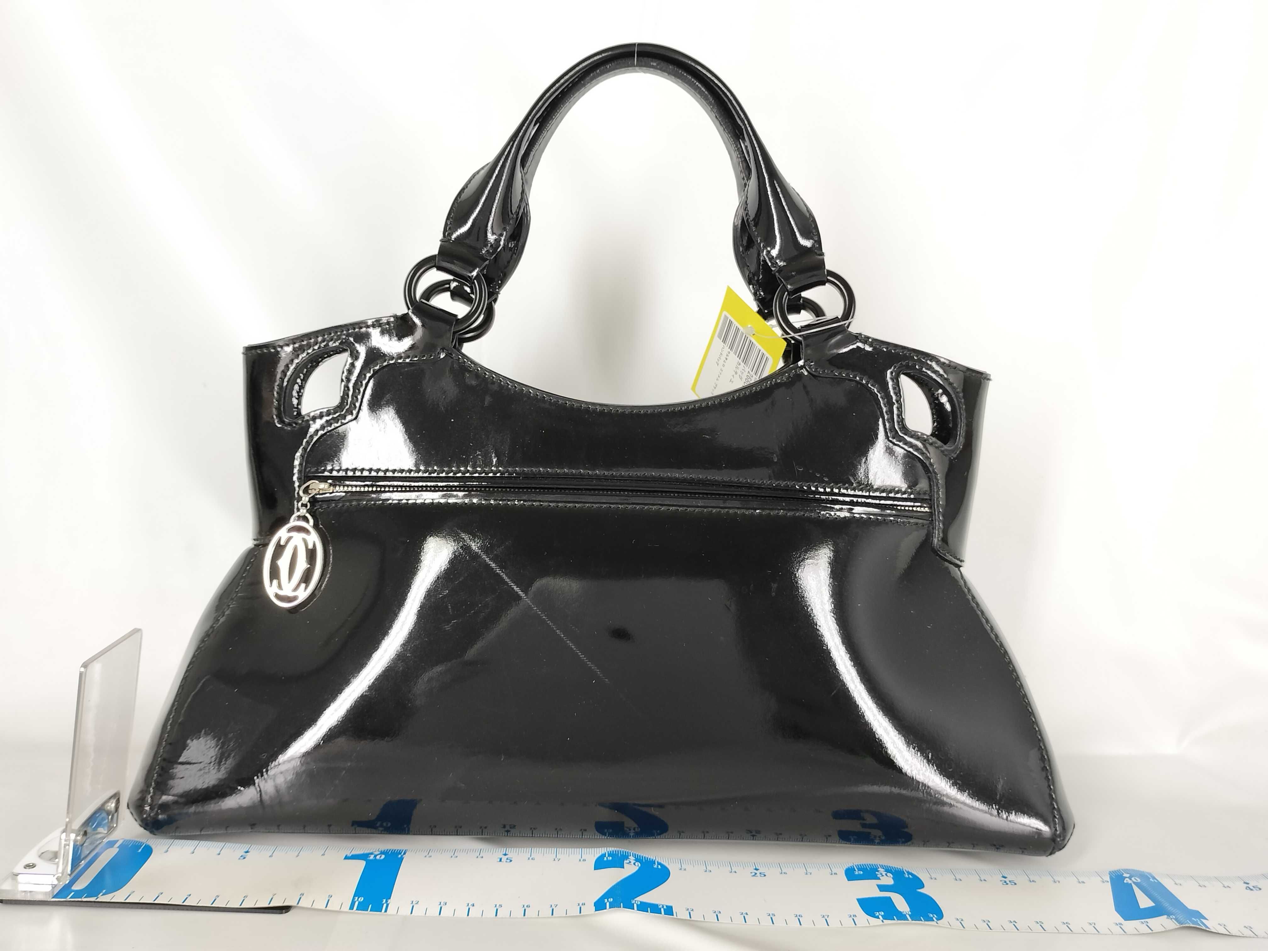 Marcello Enamel Black Handbag — view 2