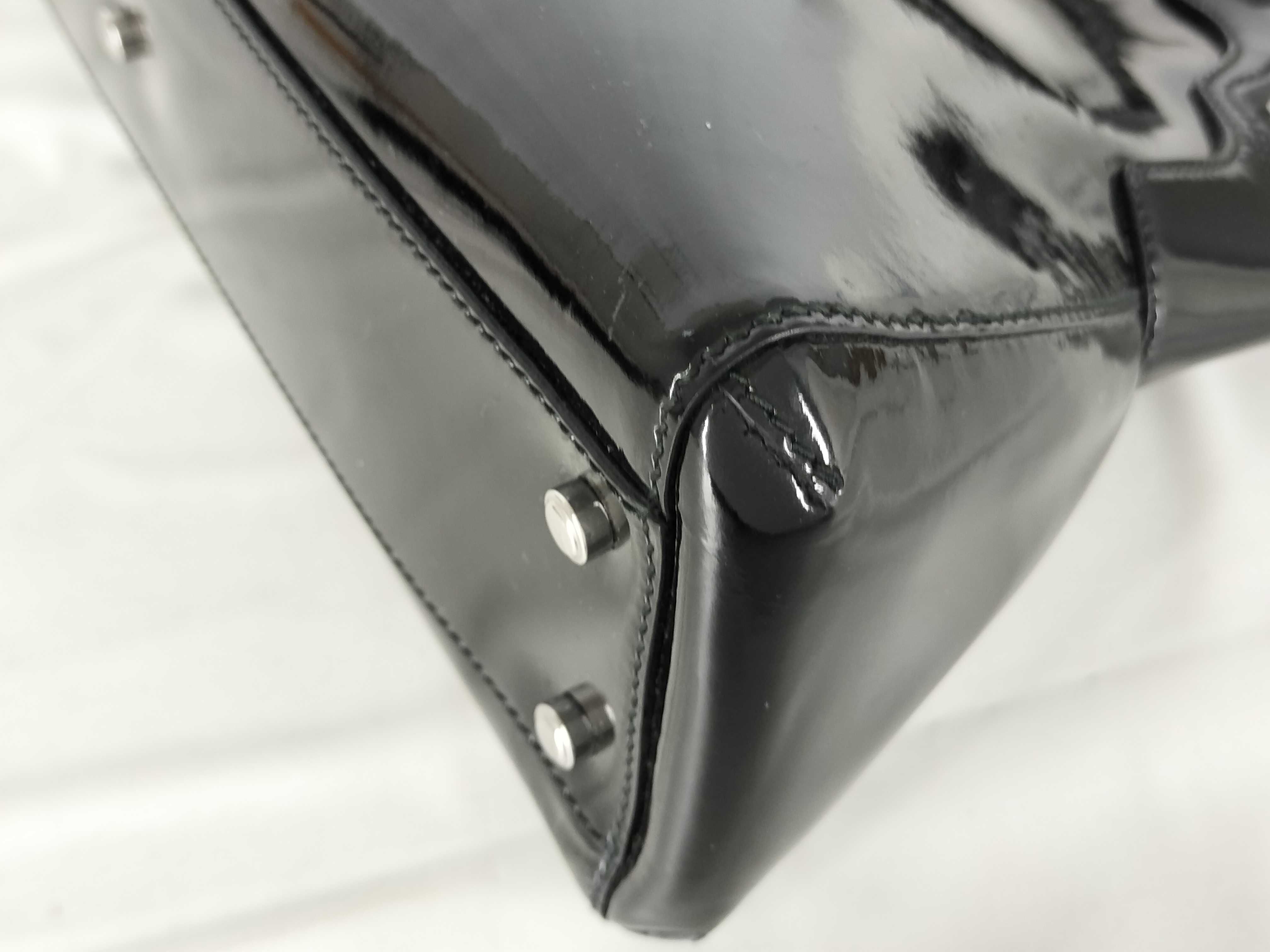 Marcello Enamel Black Handbag — view 6