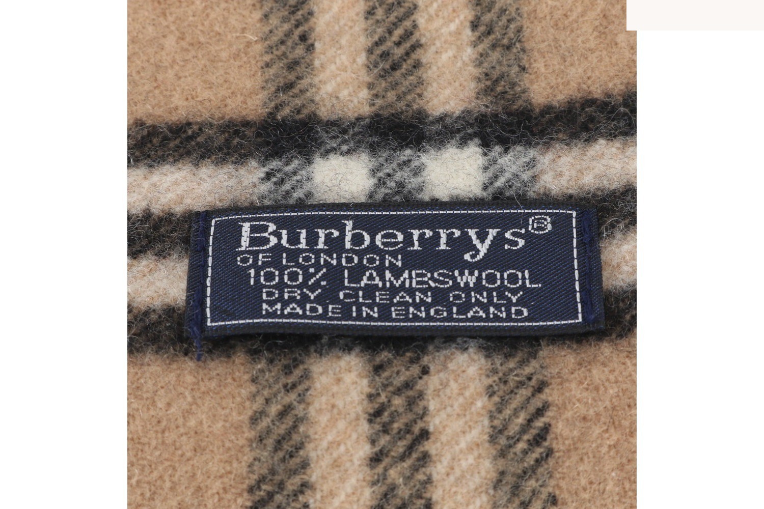 Nova Check scarf with tags attached. — view 3