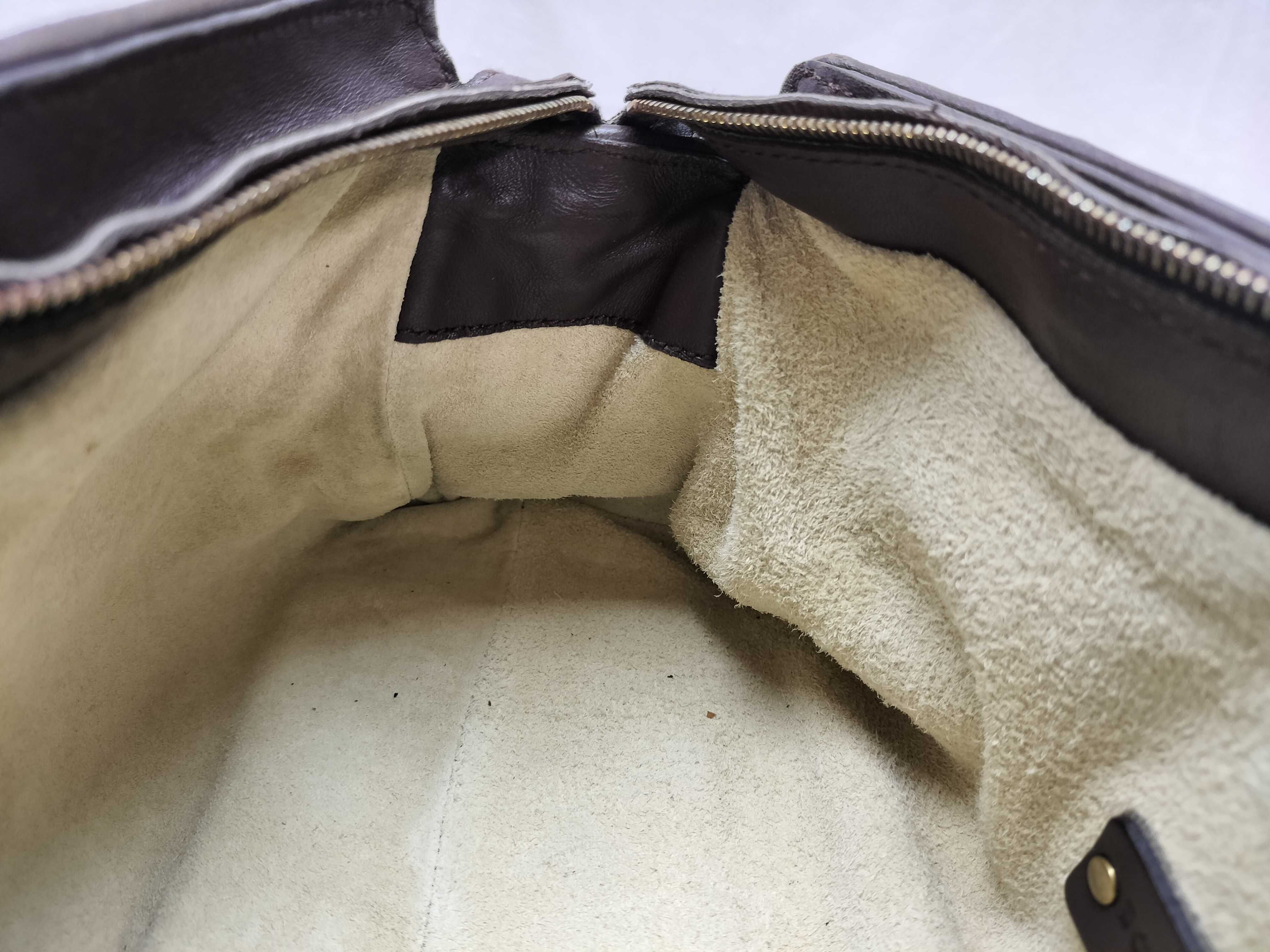 Intrecciato Leather Shoulder Bag, Brown — view 13