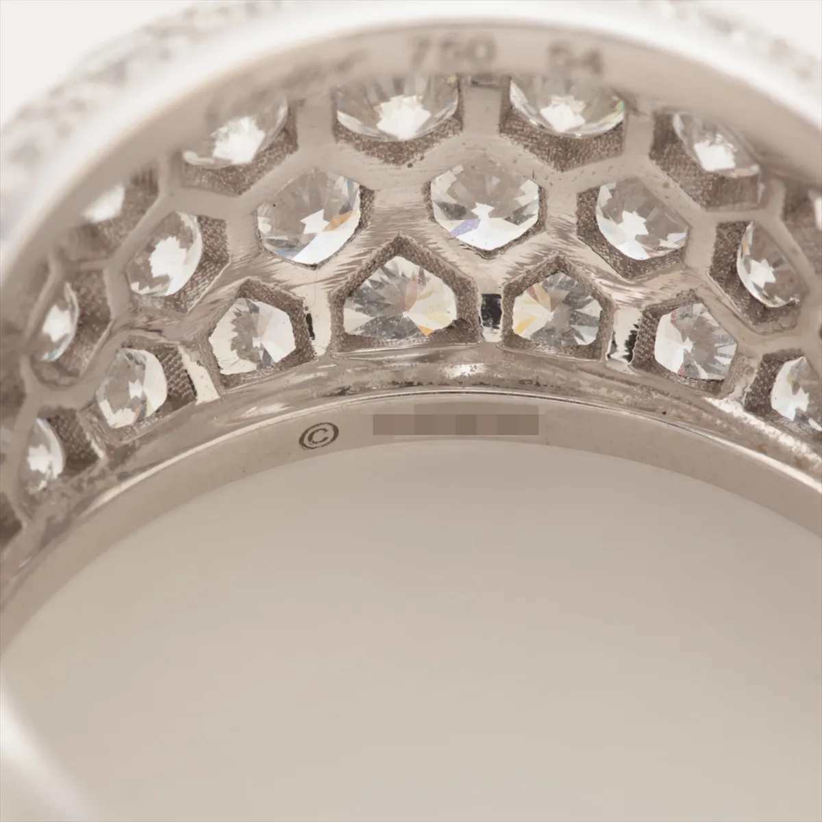 Nouvelle Vague Diamond Ring, 750 (WG), 8.3g, Size 54, SJ2405, hallmark — view 4