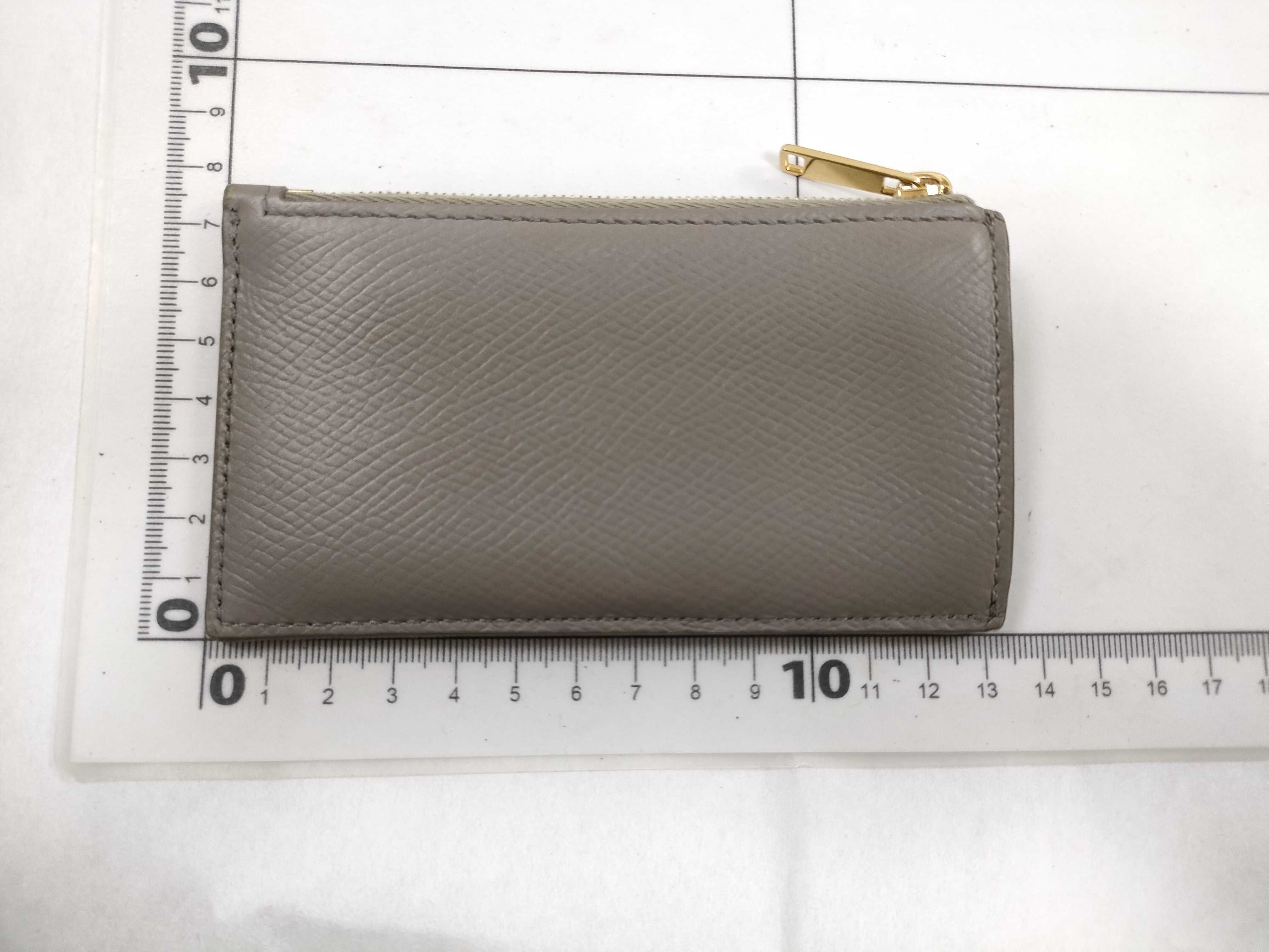 Card Holder/Coin Case, Leather, Gray — view 2