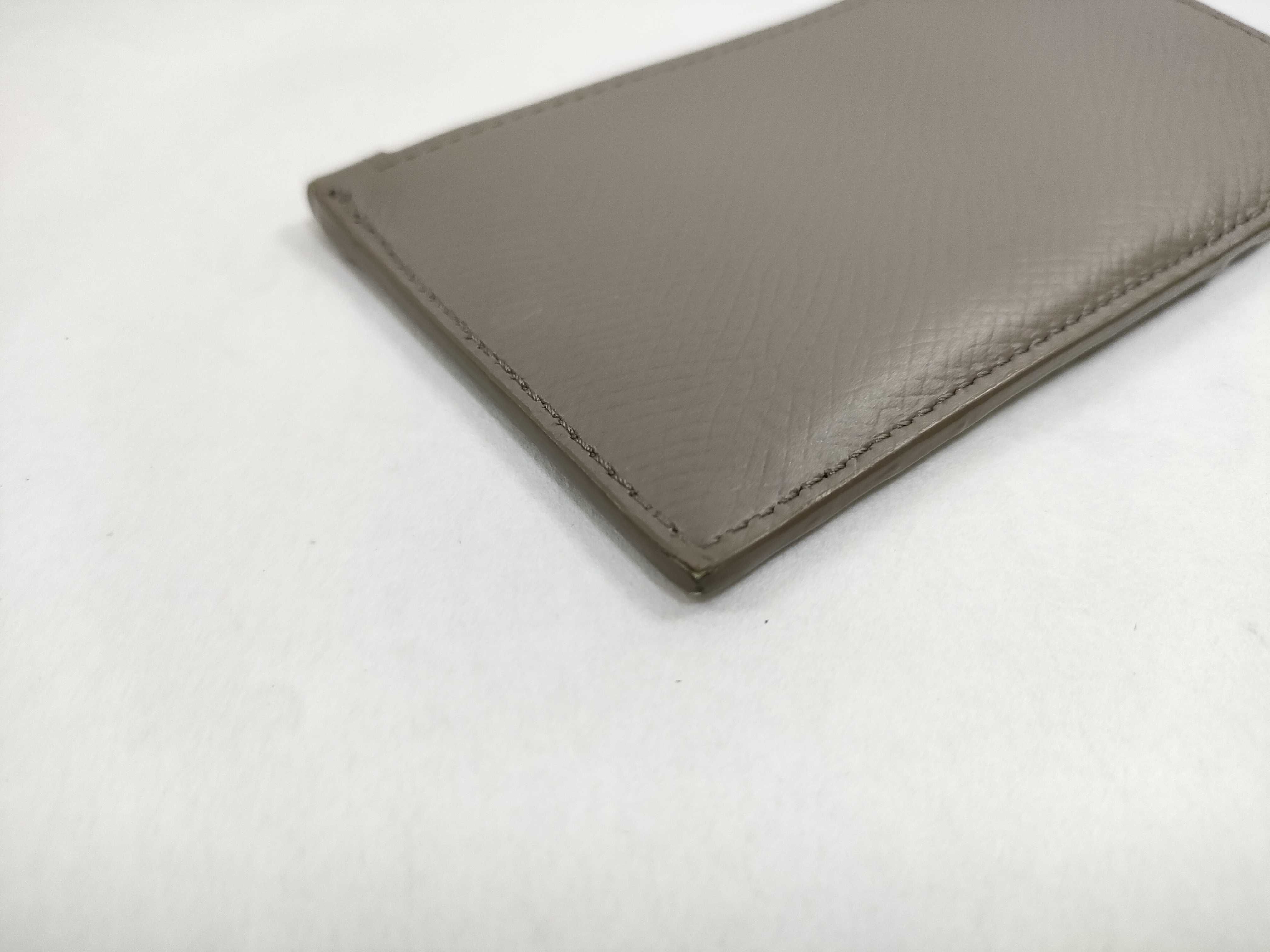 Card Holder/Coin Case, Leather, Gray — view 3