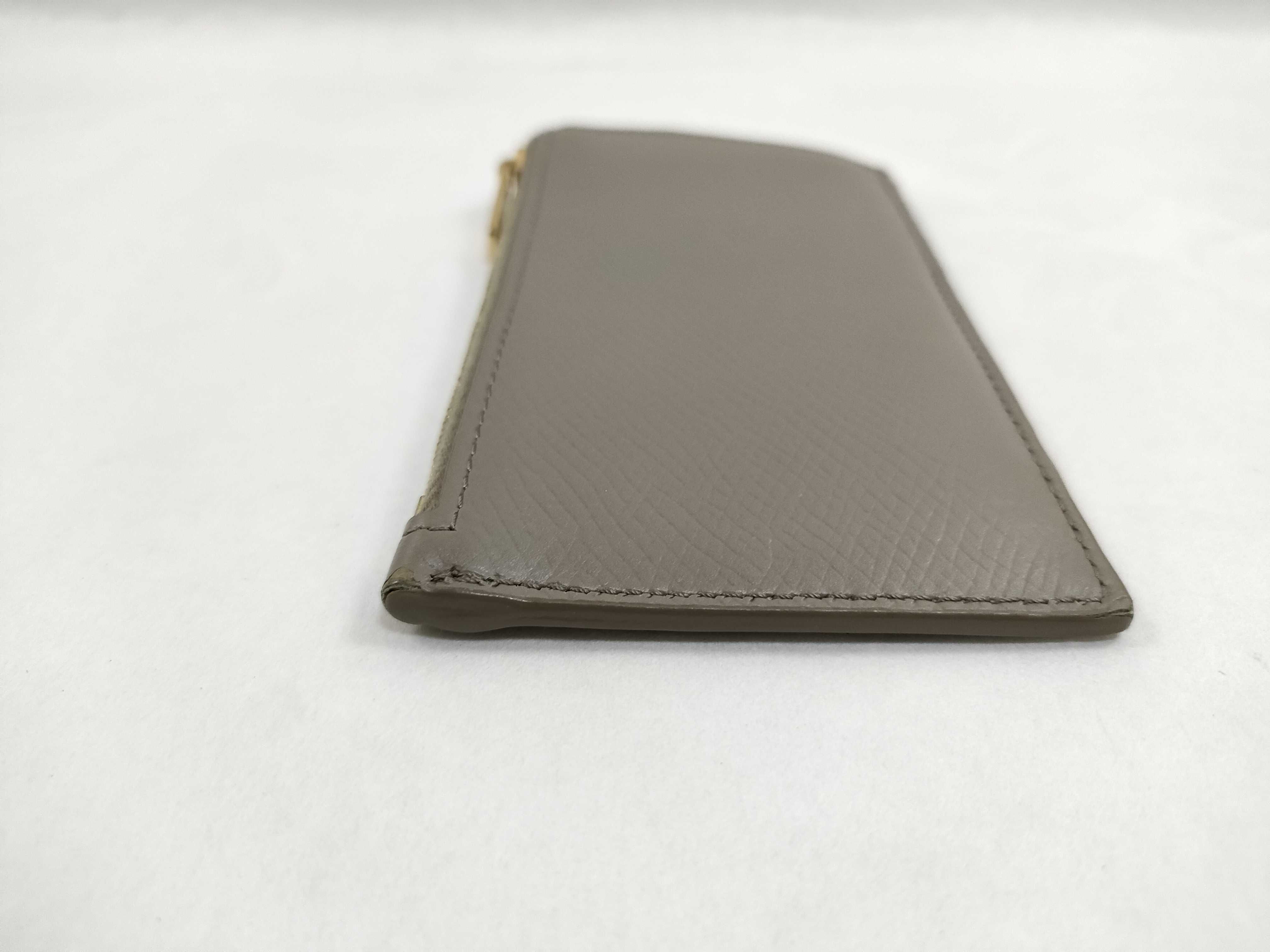 Card Holder/Coin Case, Leather, Gray — view 4