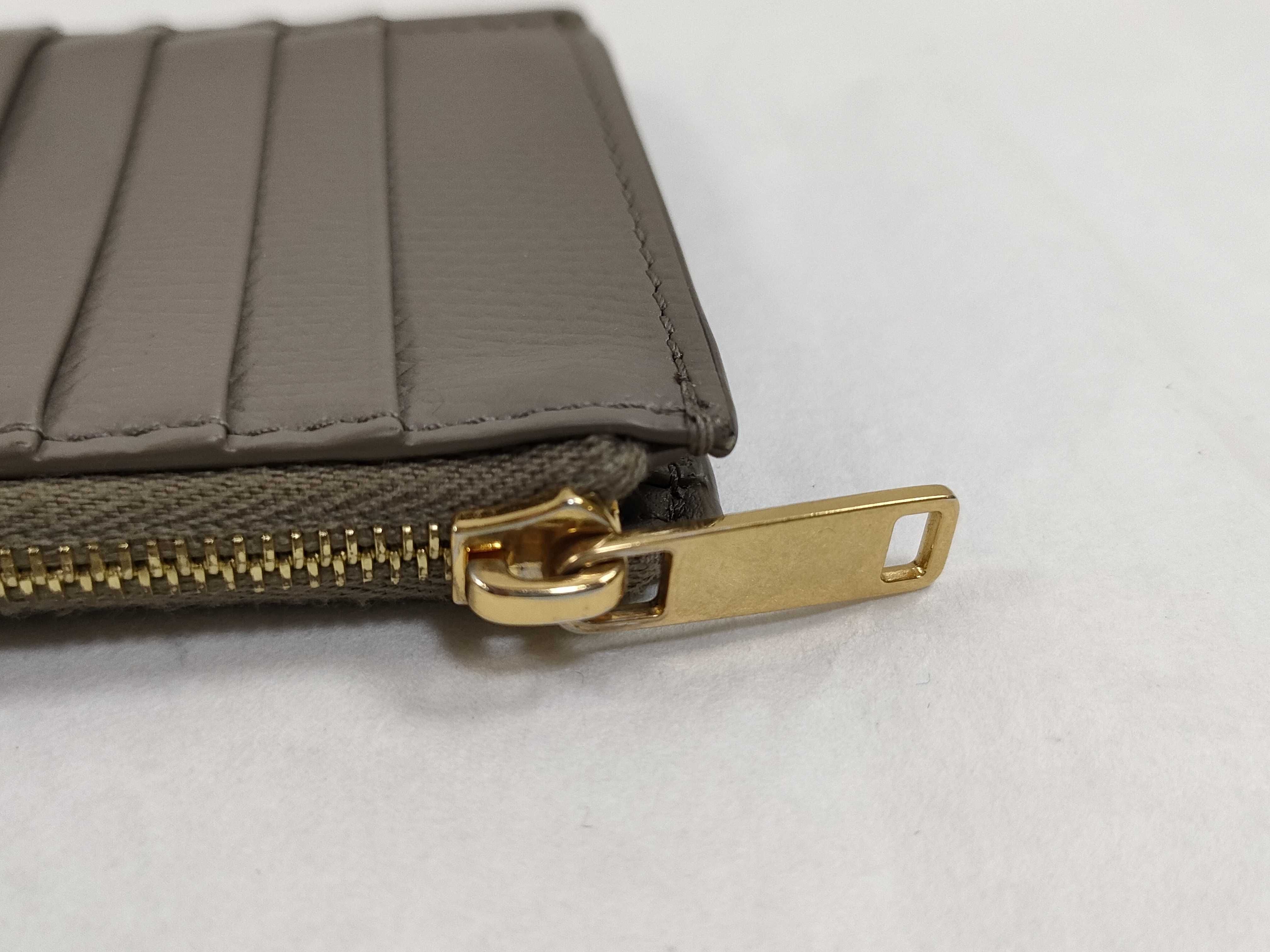Card Holder/Coin Case, Leather, Gray — view 7