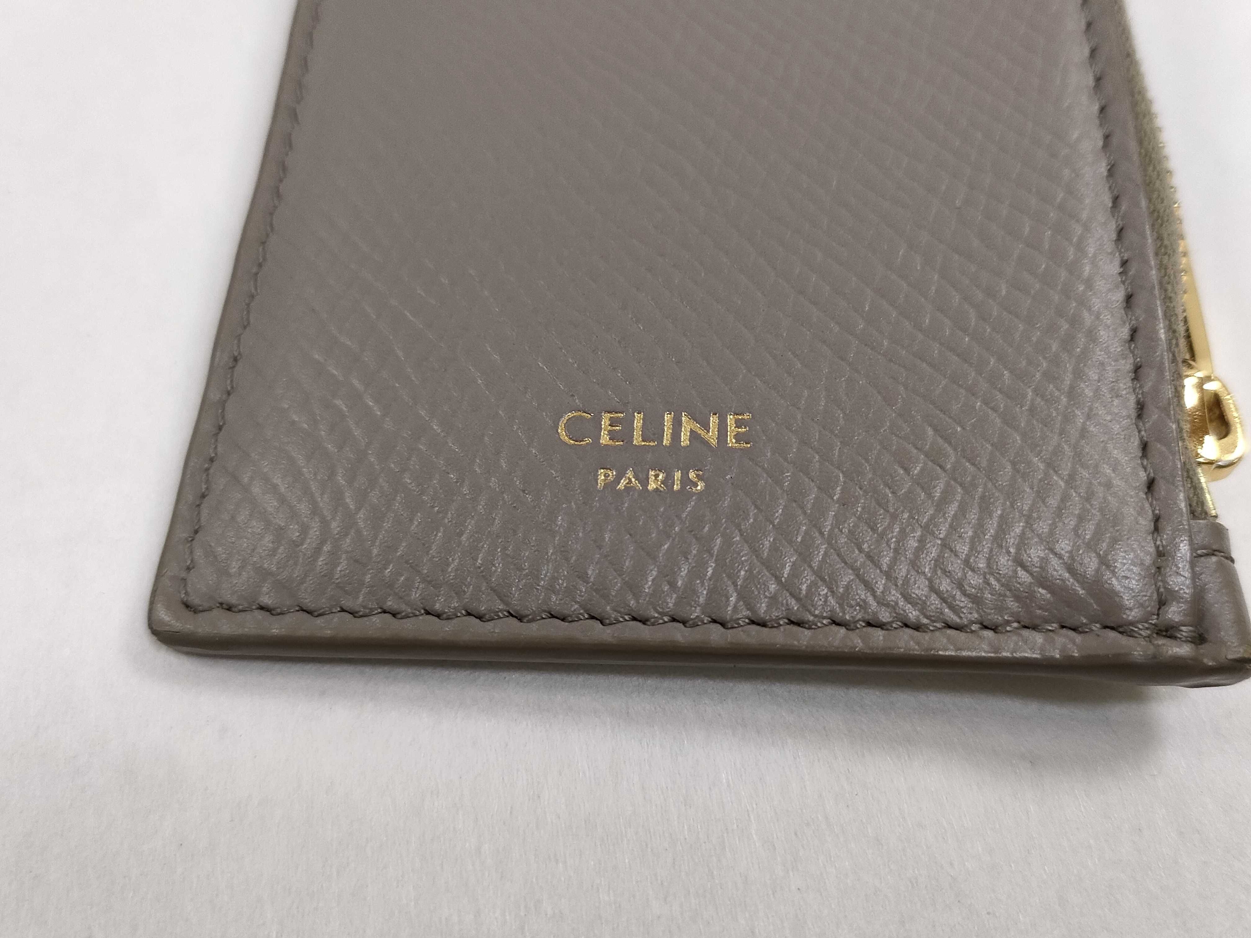 Card Holder/Coin Case, Leather, Gray — view 9