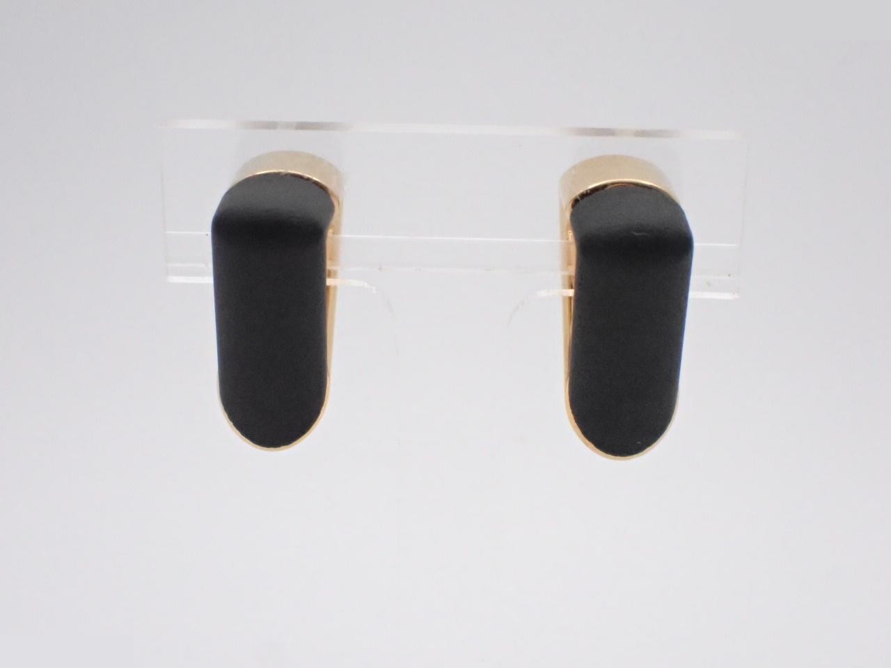 Earrings - Chainless V-shaped, Gold x Black — view 2