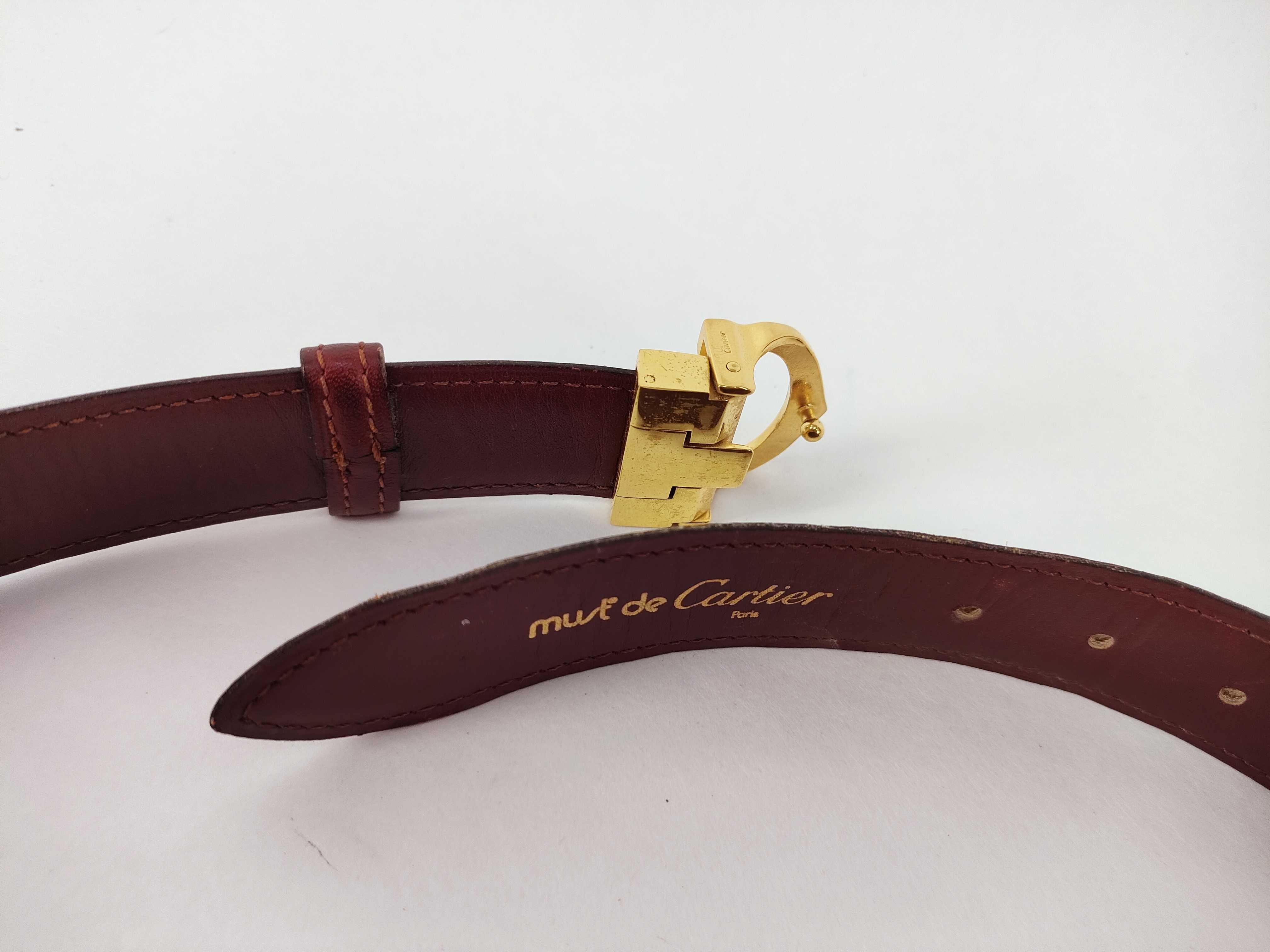 belt, calfskin, burgundy, gold hardware. — view 3