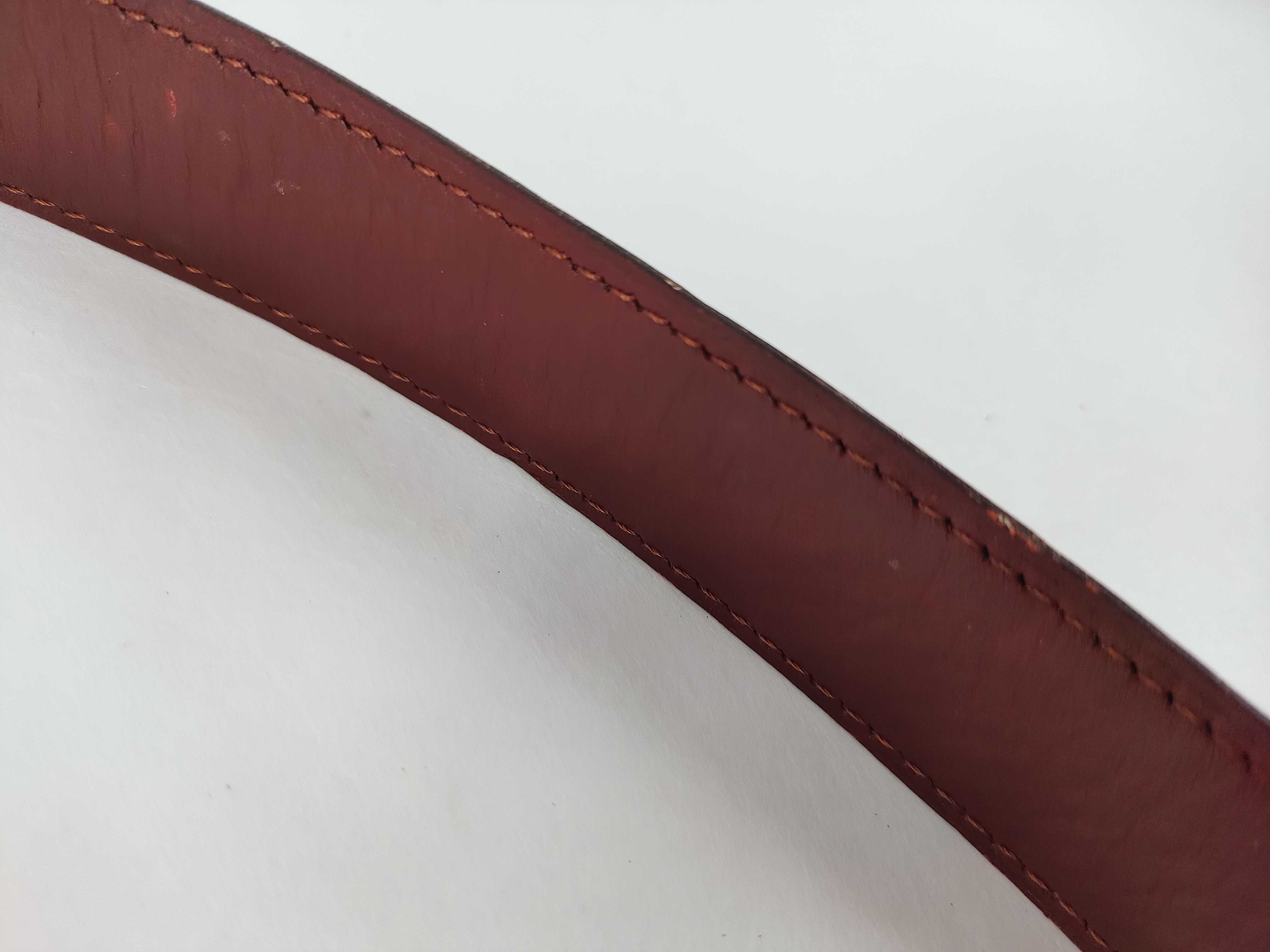 belt, calfskin, burgundy, gold hardware. — view 7
