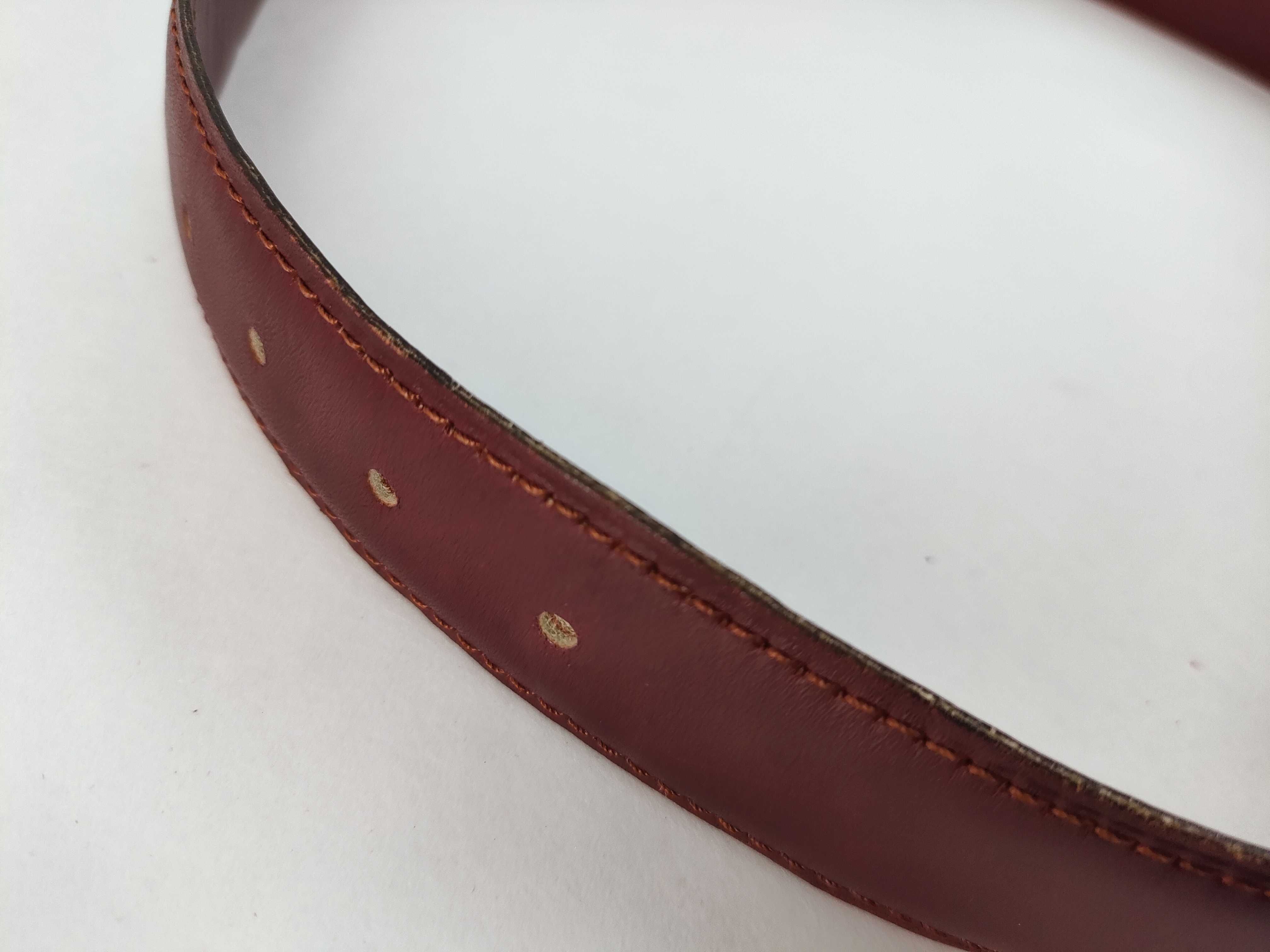 belt, calfskin, burgundy, gold hardware. — view 8