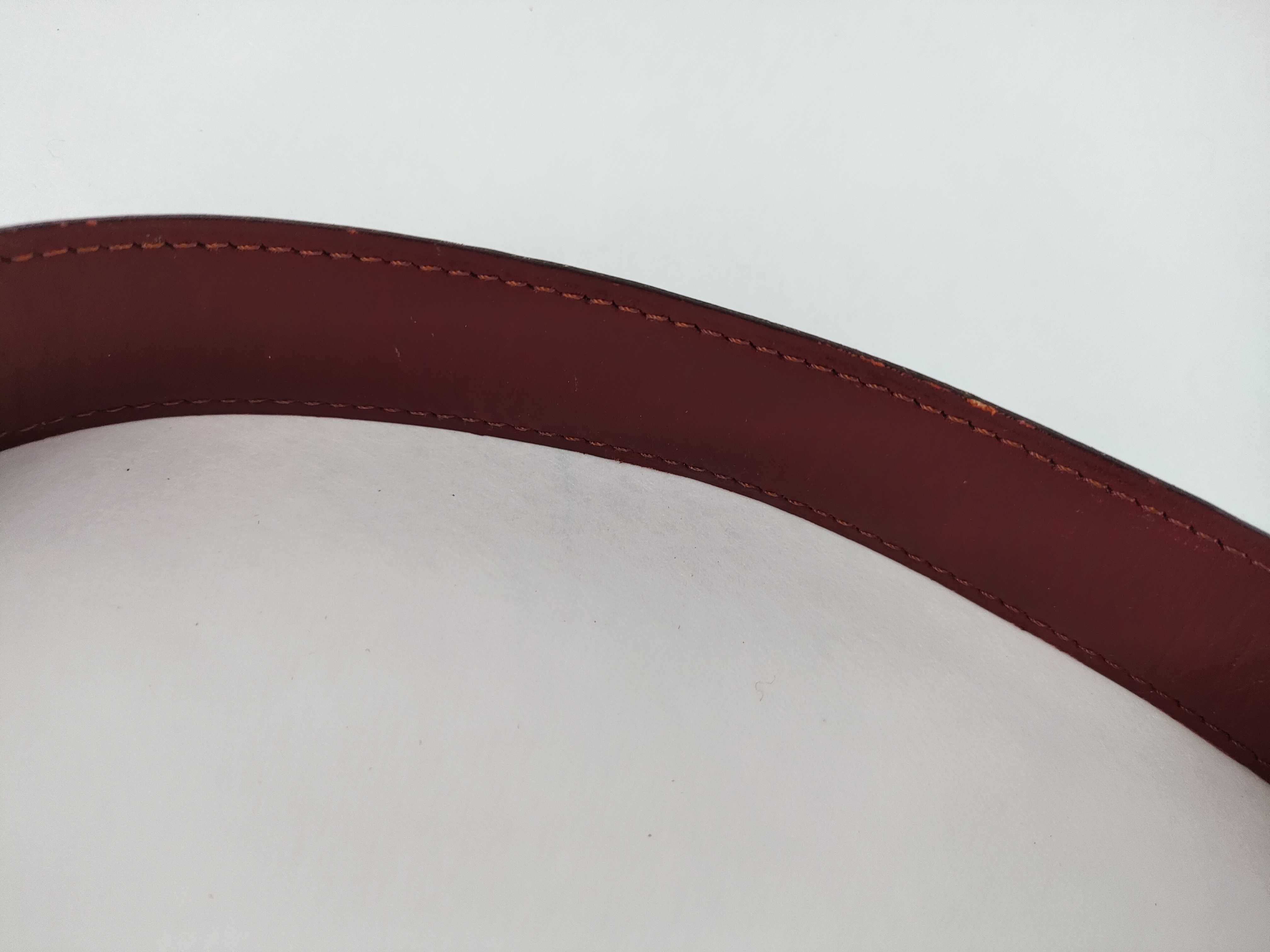 belt, calfskin, burgundy, gold hardware. — view 9