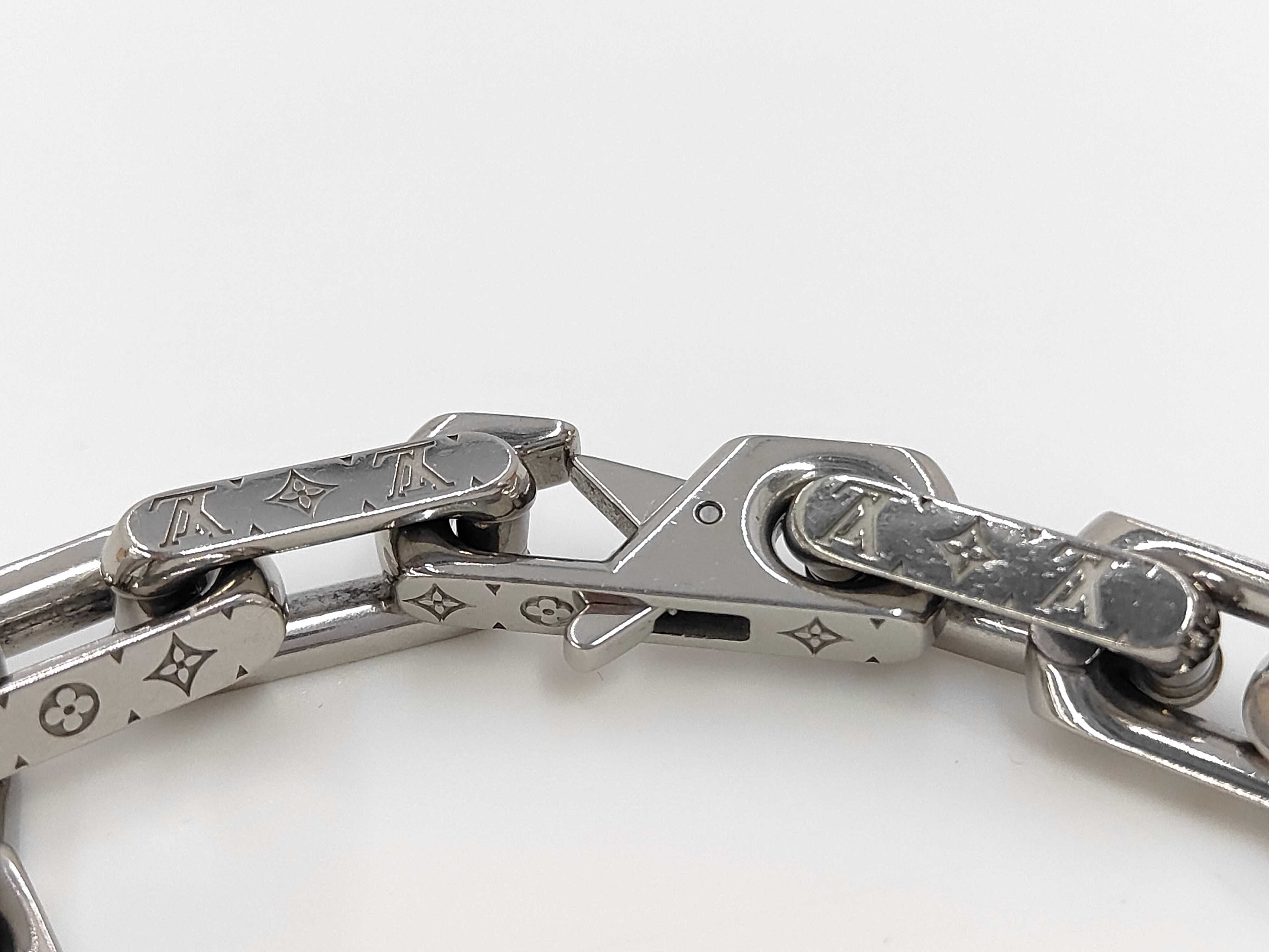 Monogram Chain Silver Bracelet Bracelet/Bangle — view 3