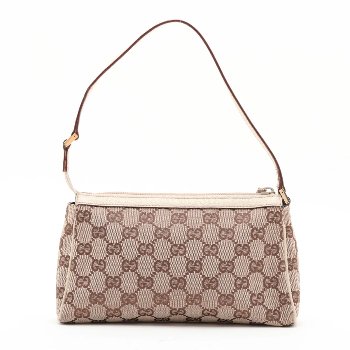 GG Canvas 145750 Canvas x Leather Shoulder Bag Beige x White — view 2