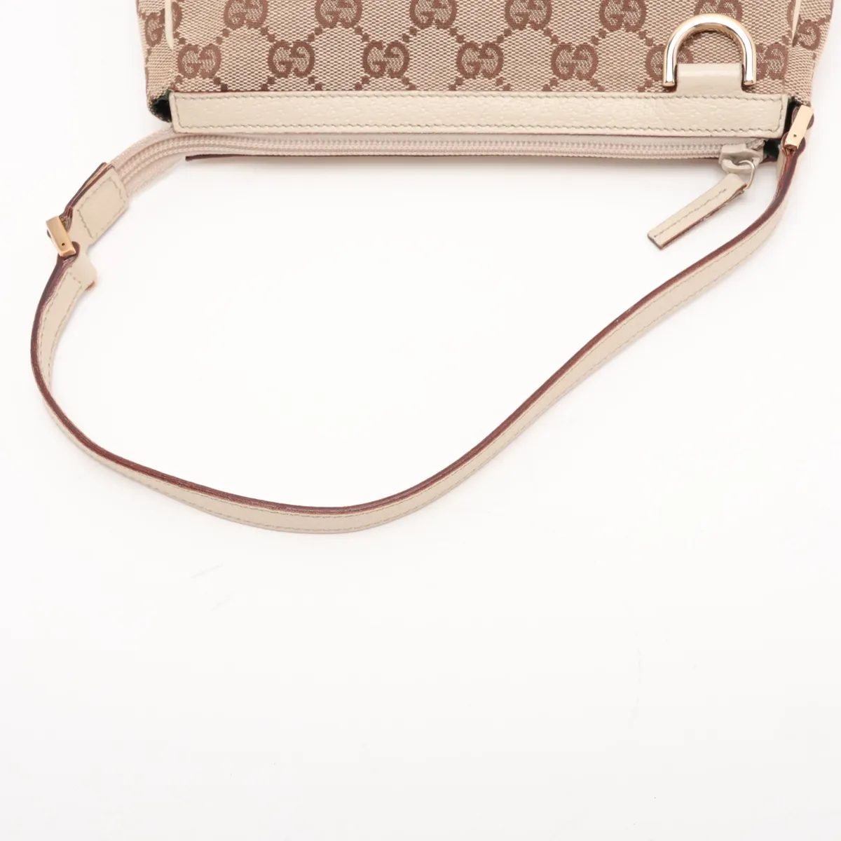 GG Canvas 145750 Canvas x Leather Shoulder Bag Beige x White — view 5