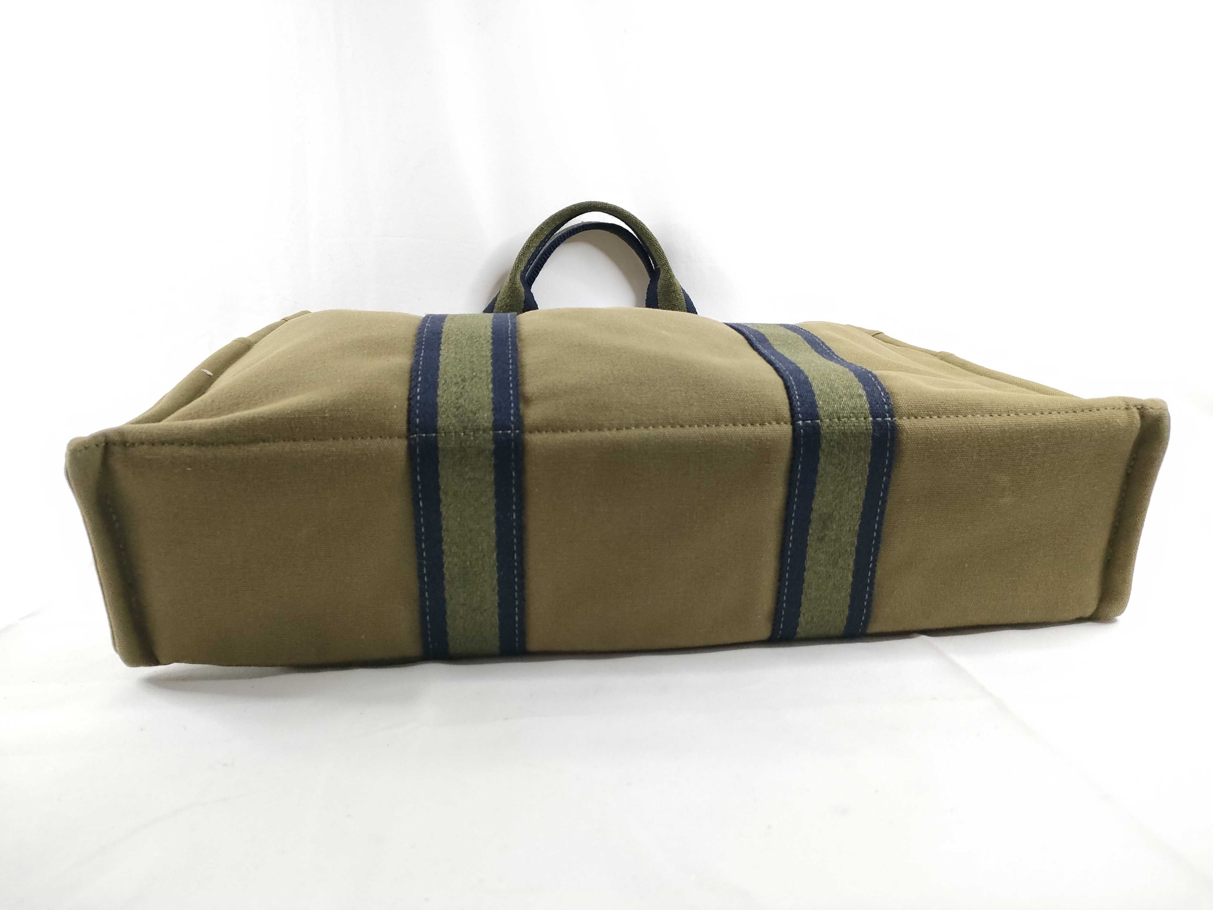Fourre-Tout MM Khaki x Navy Handbag Tote Bag — view 4