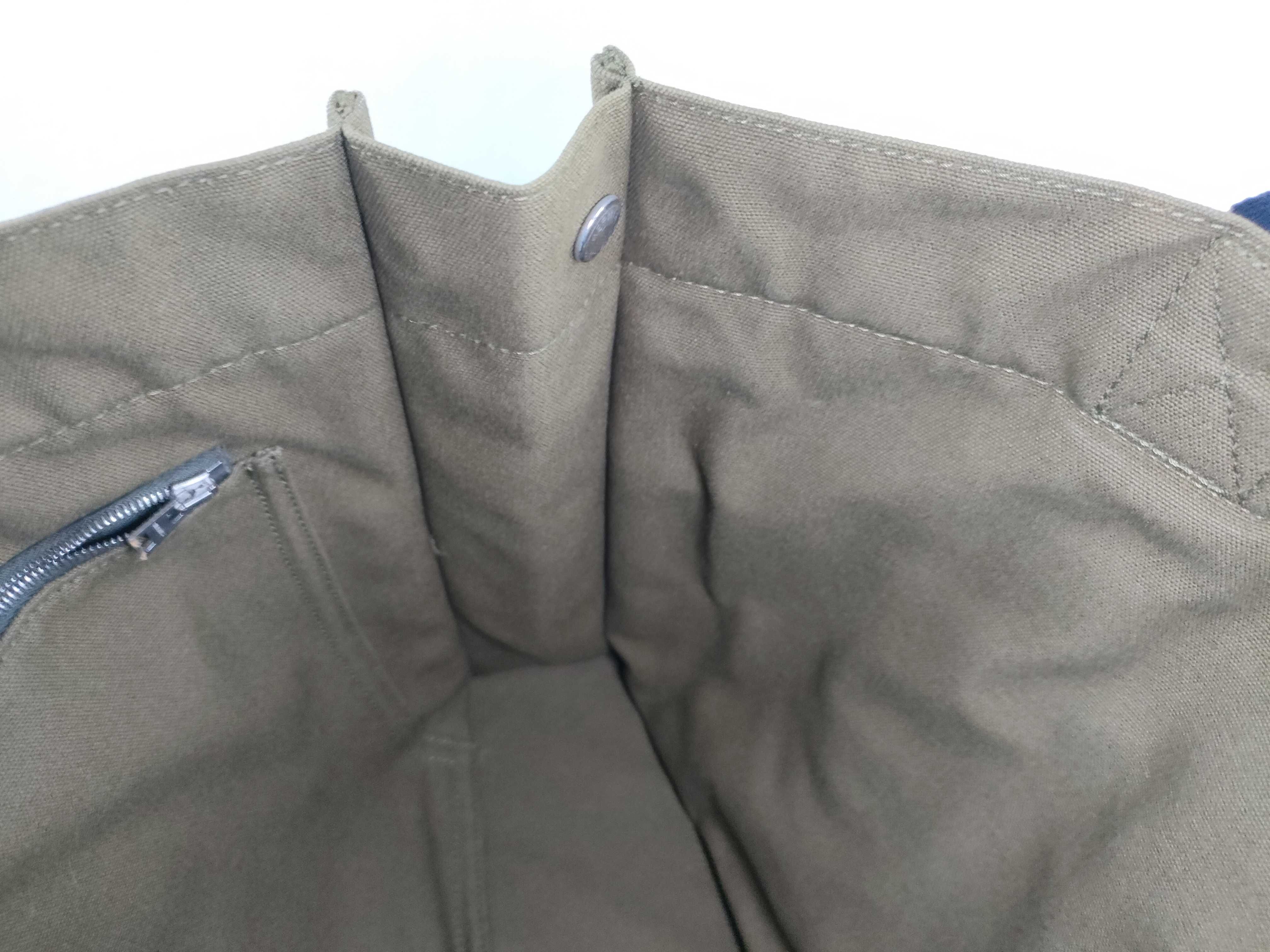 Fourre-Tout MM Khaki x Navy Handbag Tote Bag — view 10