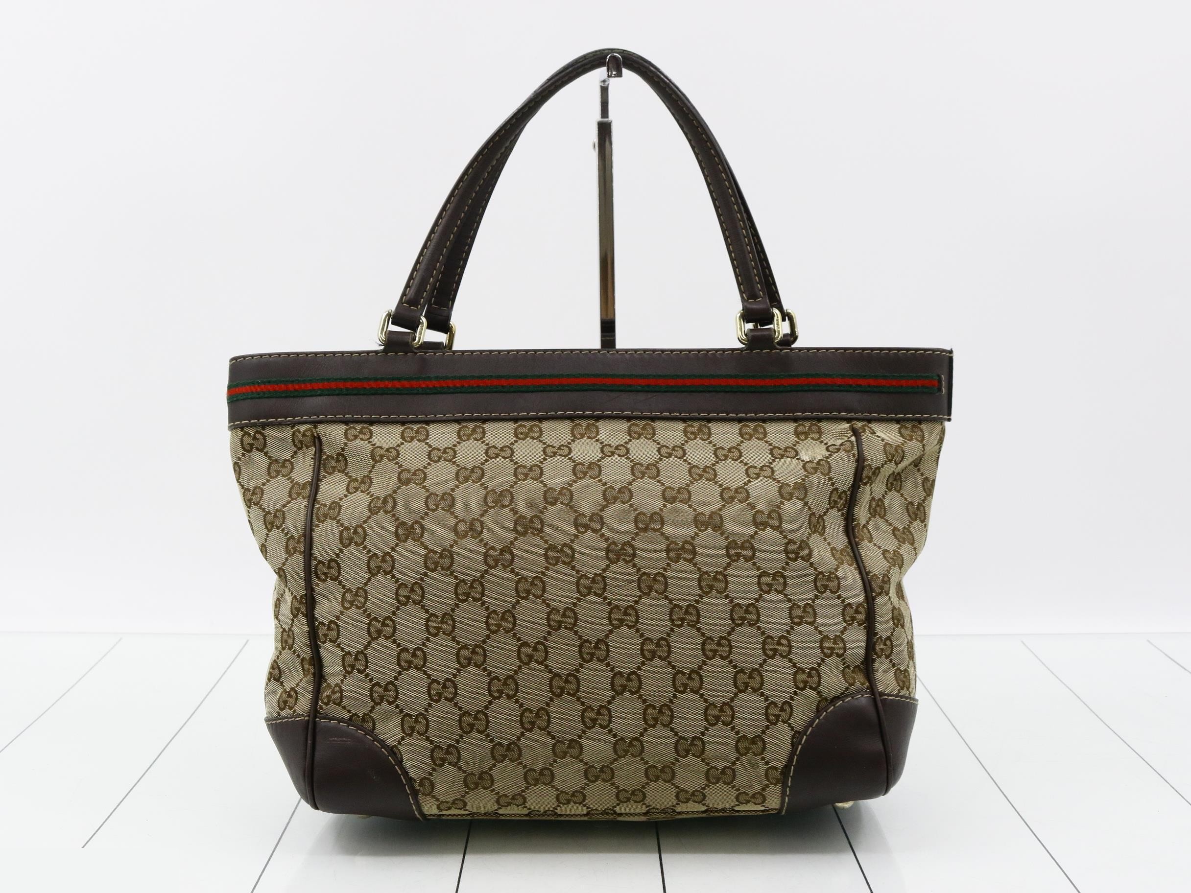 GG Canvas Mayfair Leather Sherry Line Tote Bag — view 2