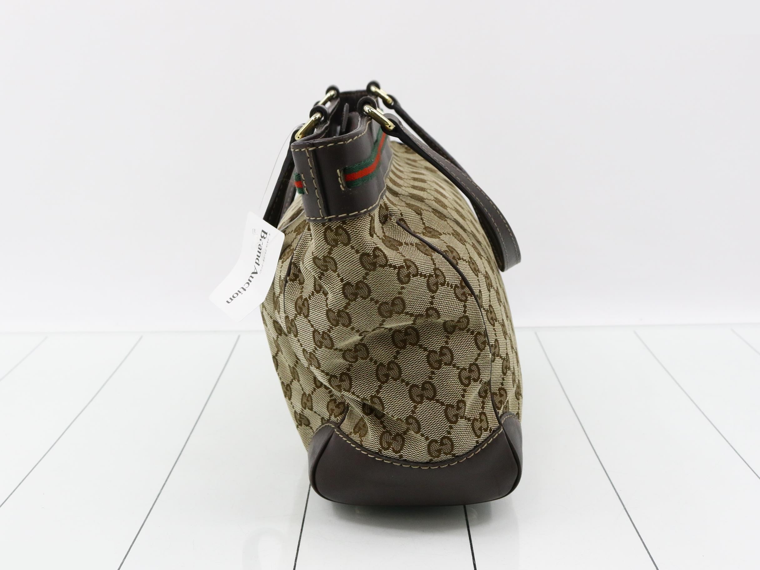 GG Canvas Mayfair Leather Sherry Line Tote Bag — view 3