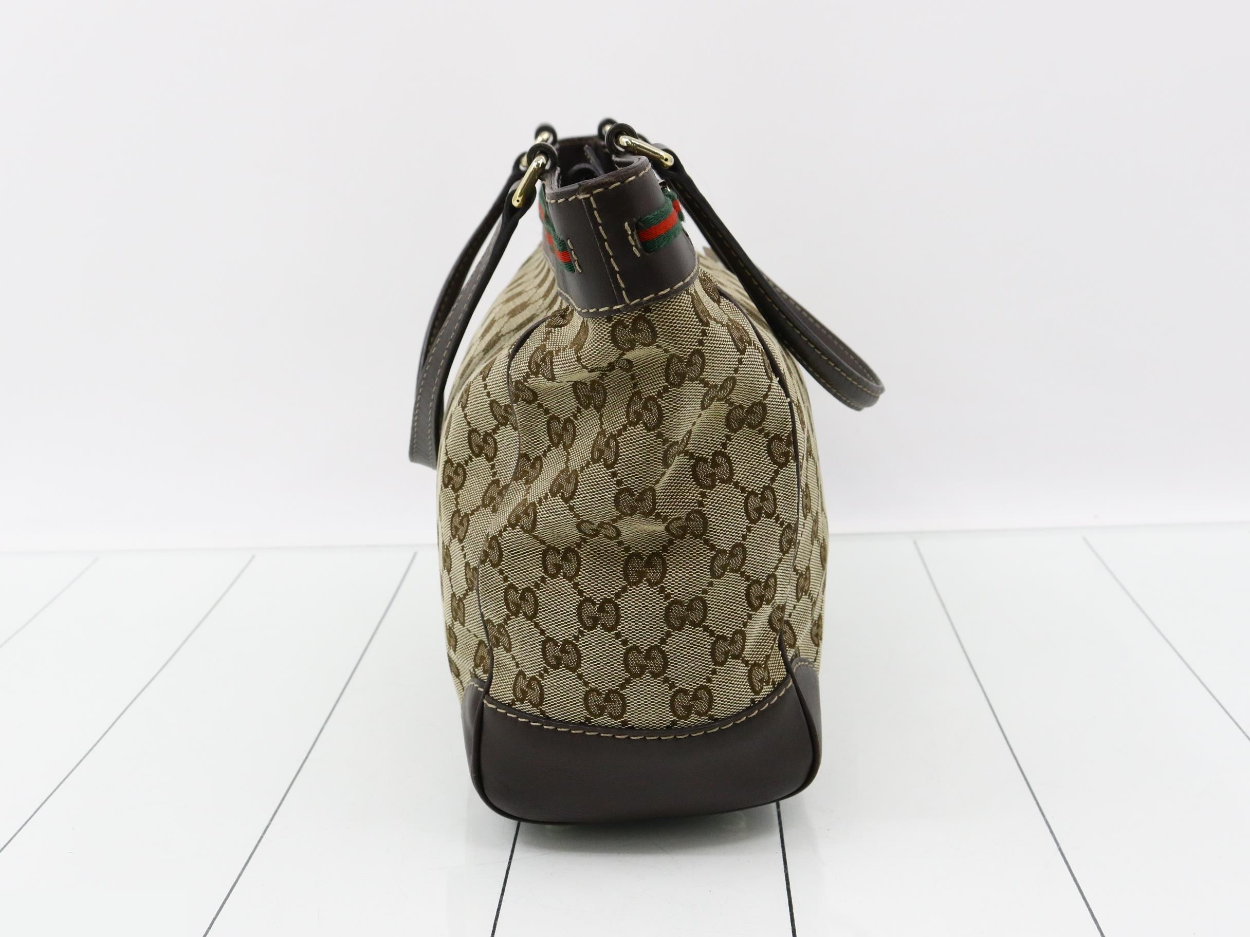 GG Canvas Mayfair Leather Sherry Line Tote Bag — view 4